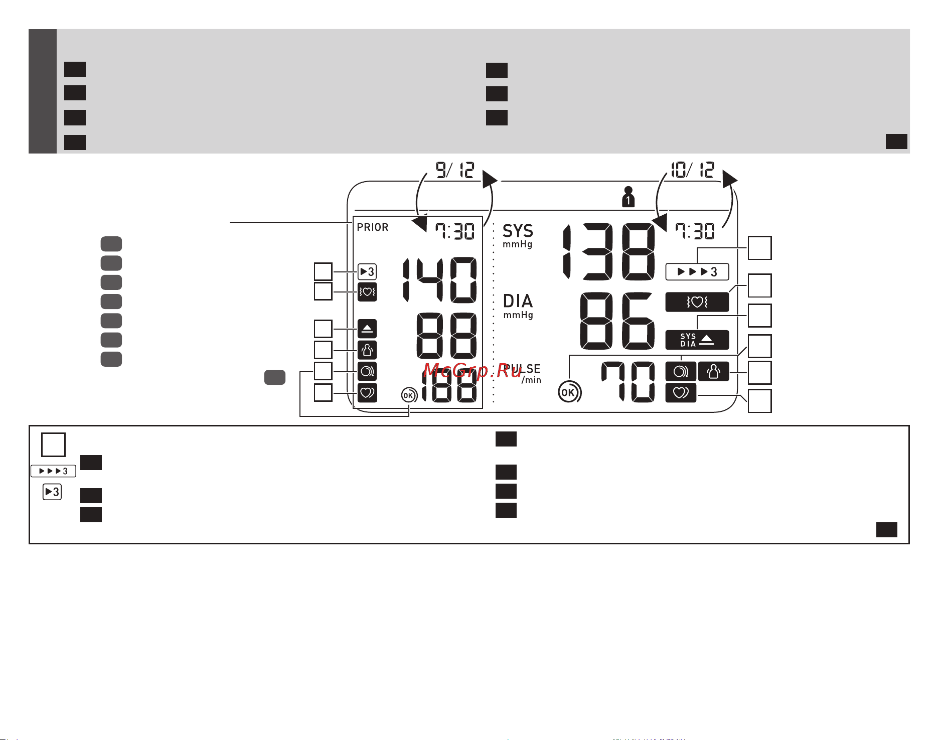 Omron X6 Comfort (HEM-7360-EO) [31/46] Checking readings in comparison mode