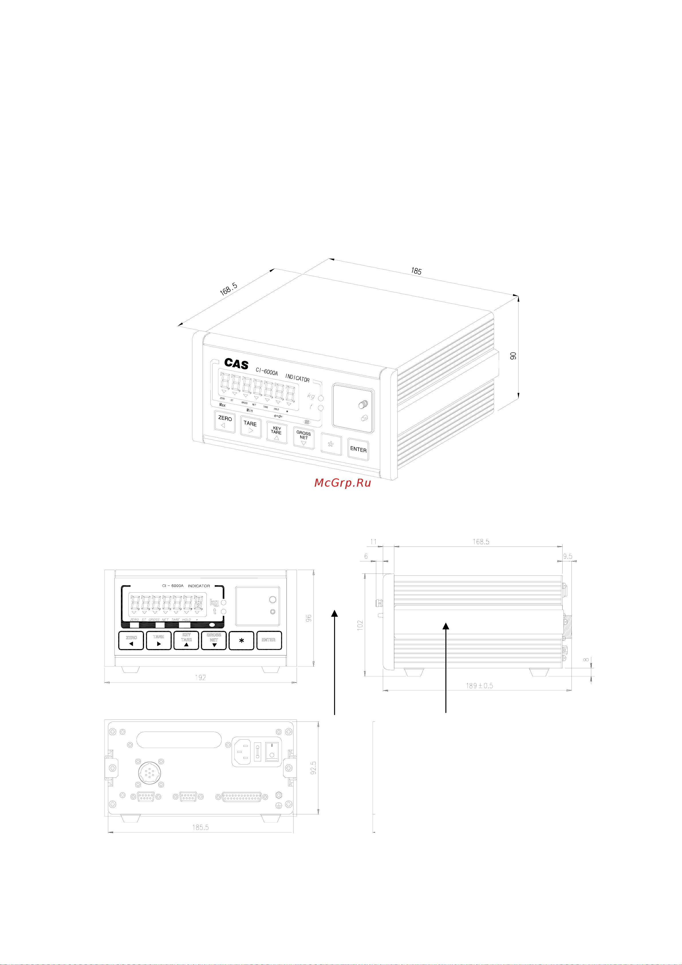 CAS CI-6000A [9/40] Обозначения и функции