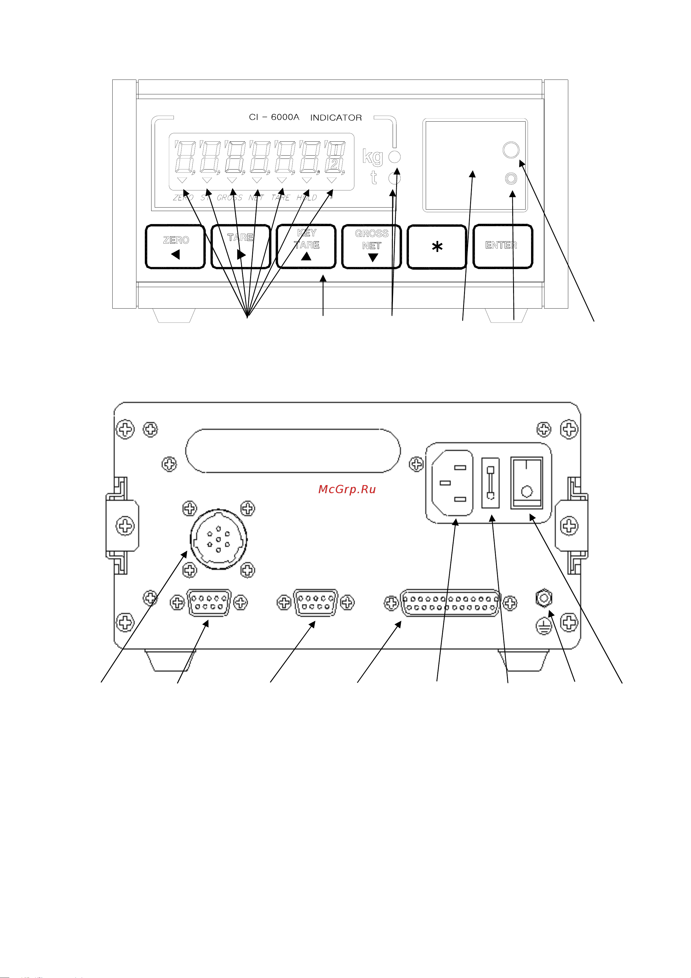 CAS CI-6000A1 [9/51] Рисунок рисунок 4 задняя стенка и ее элементы