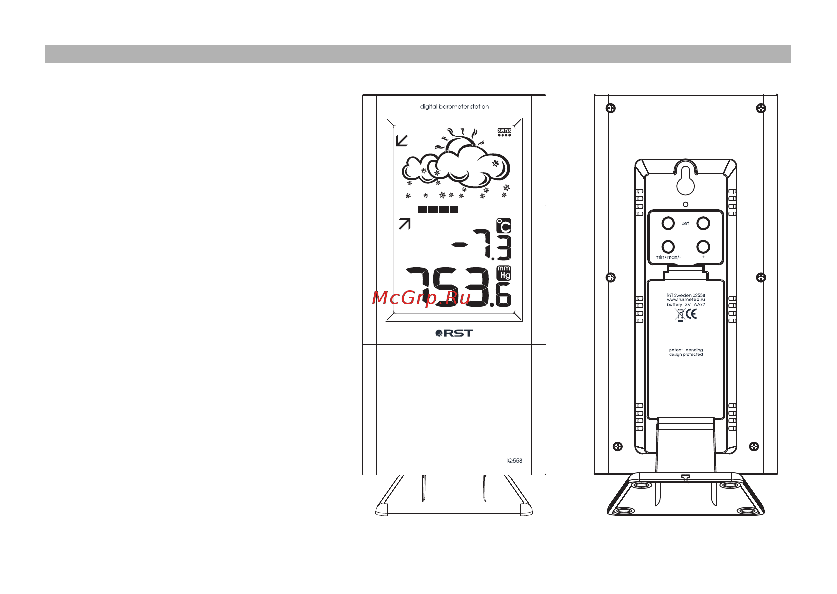 RST 02558 (meteo link IQ558) Руководство по эксплуатации онлайн [2/24] 732714