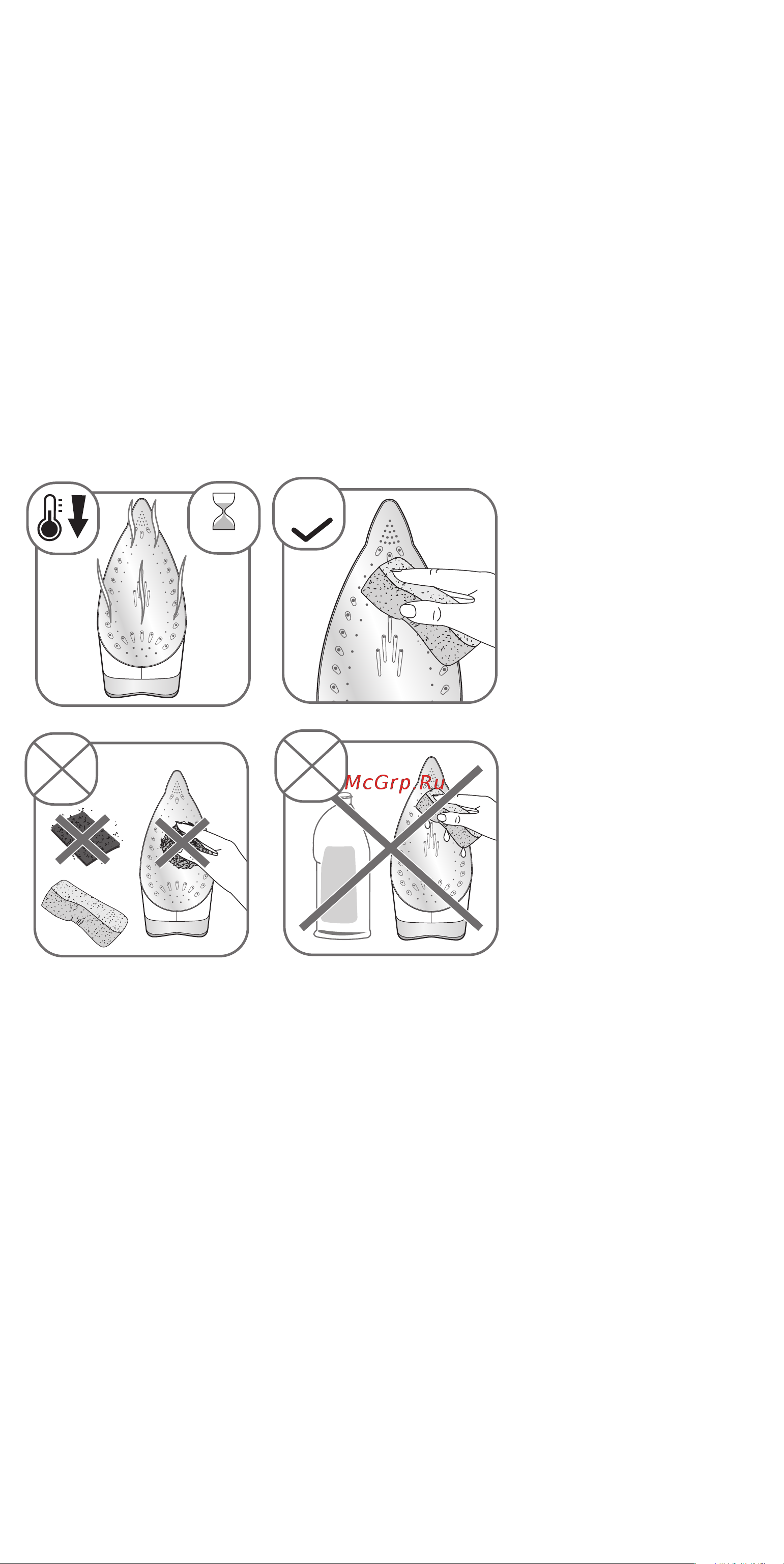 Rowenta DW1020D2 EFFECTIVE [11/72] Soleplate cleaning
