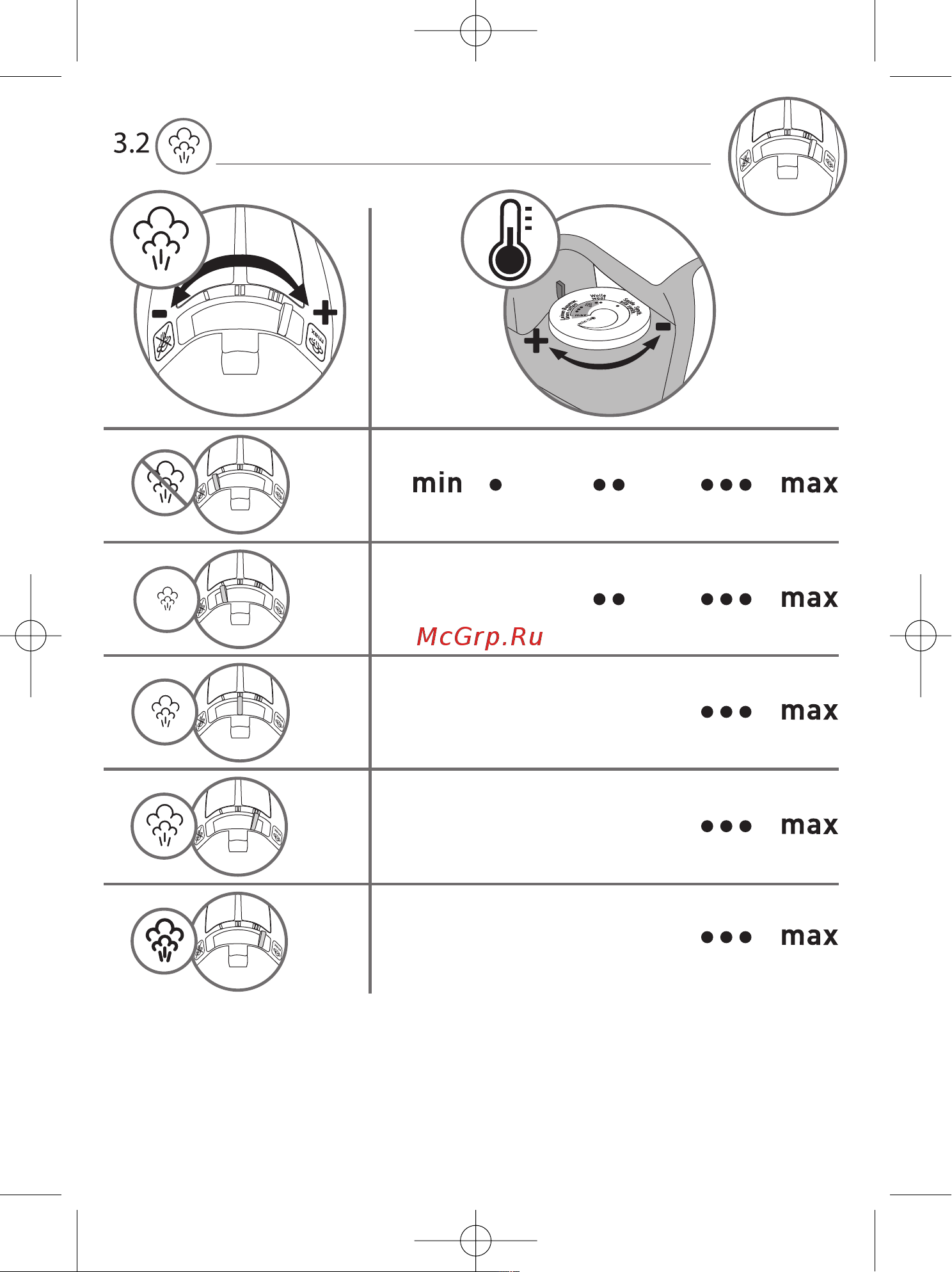 Tefal FV3810E0 [10/22] Steam setting