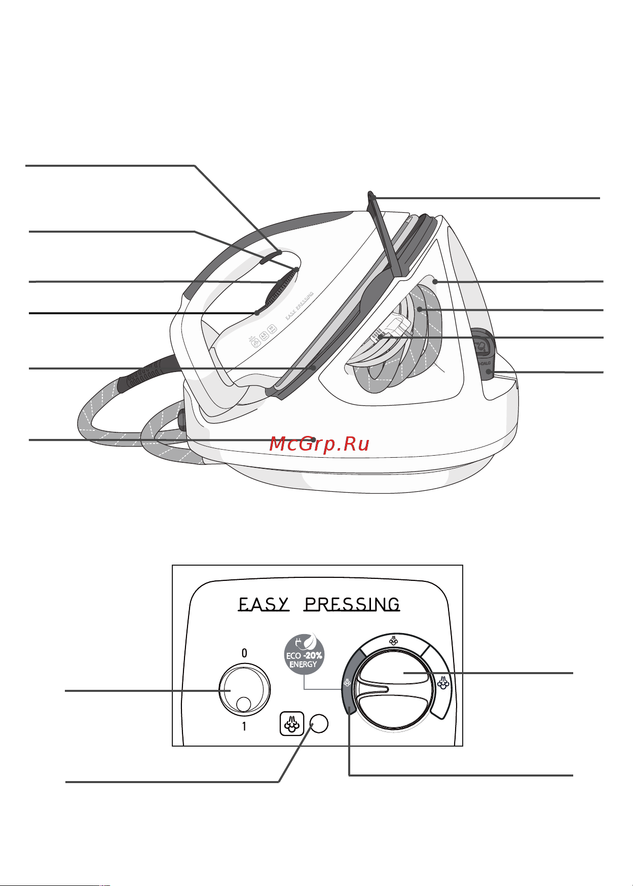 Tefal GV5225 EASY PRESSING Руководство по эксплуатации онлайн [2/192] 733244