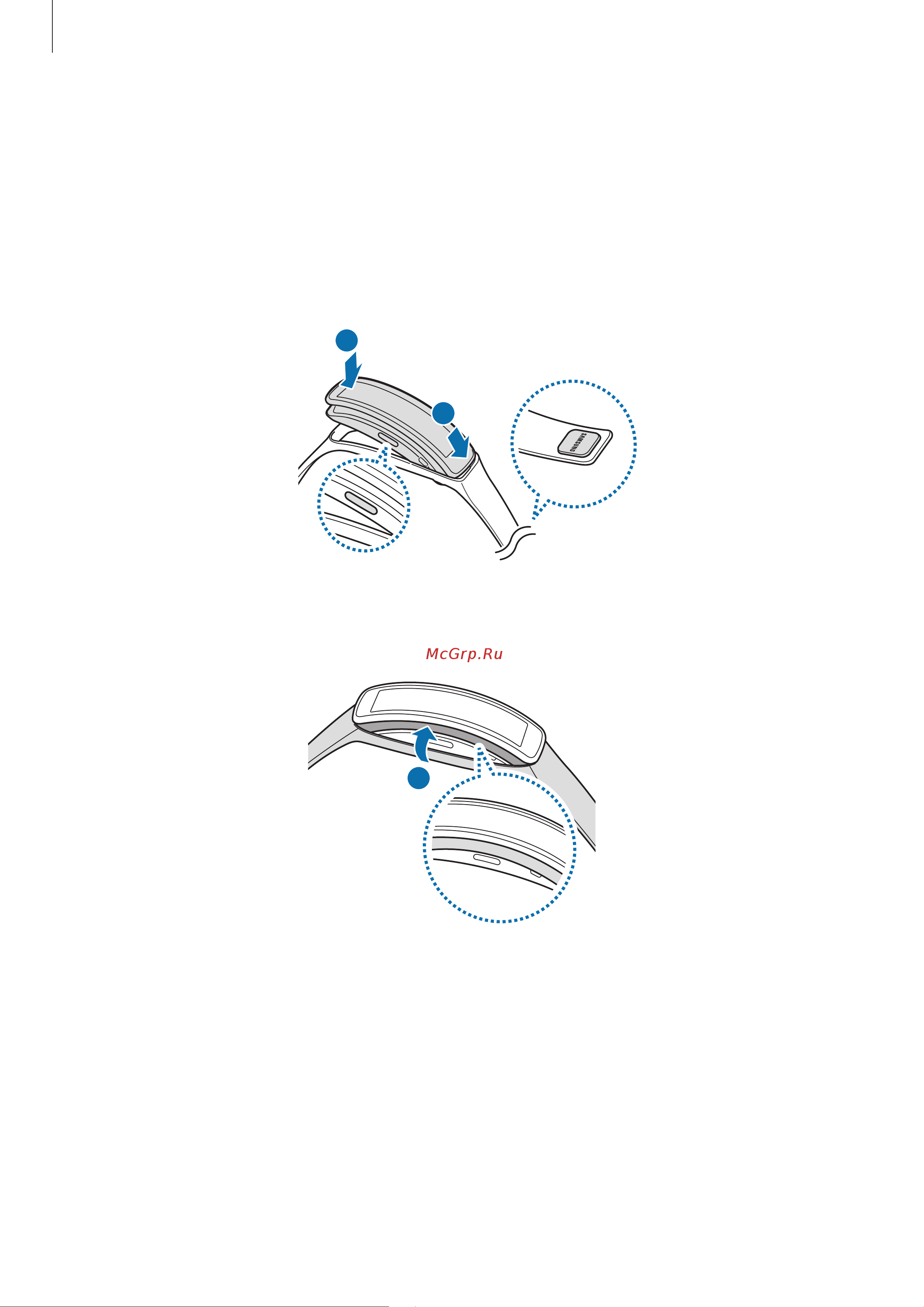 Samsung SM-R350 Gear Fit [10/58] Закрепление устройства на ремешке