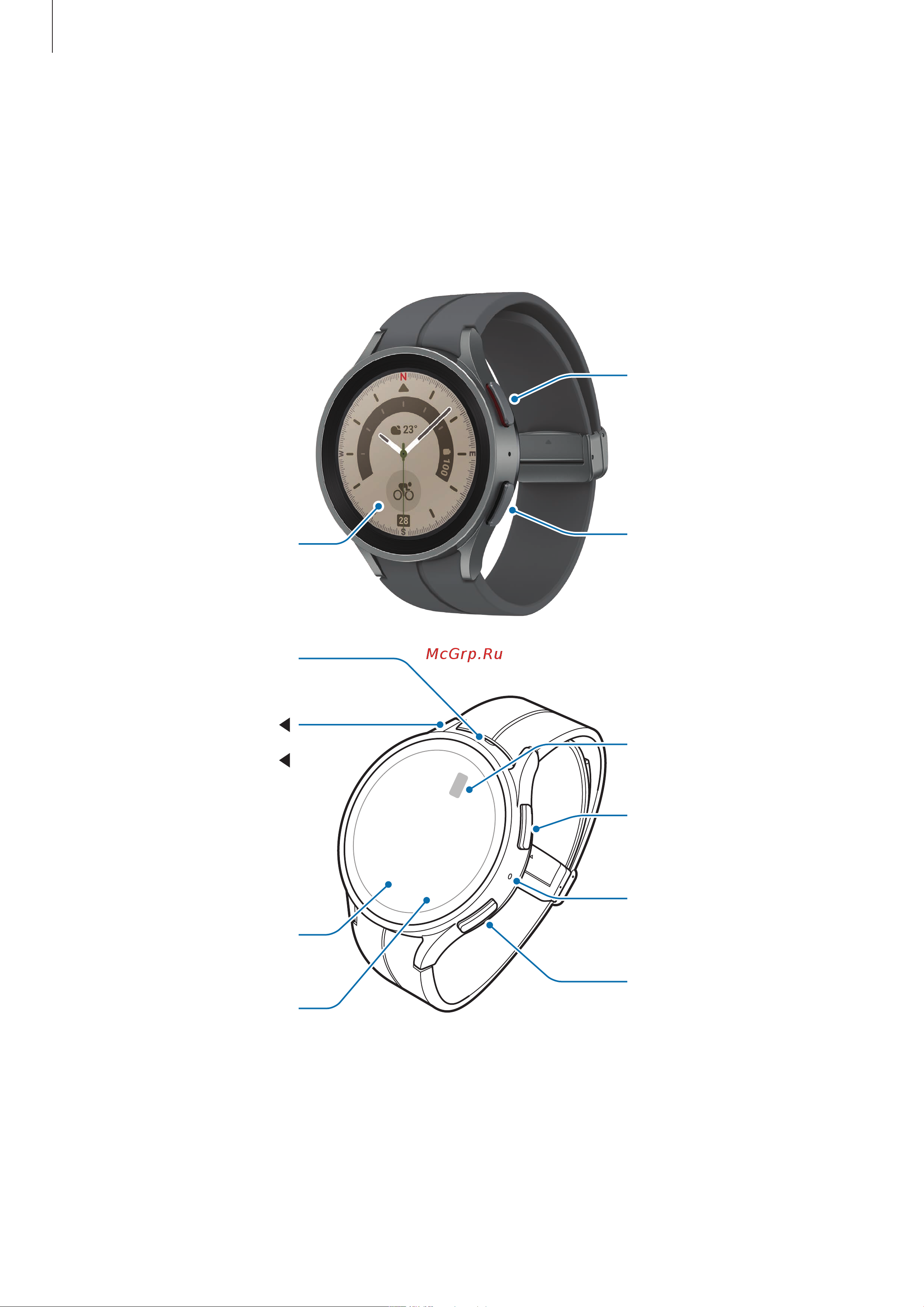 Samsung SM-R905F Galaxy Watch5 40 мм LTE [6/135] Внешний вид устройства и функции