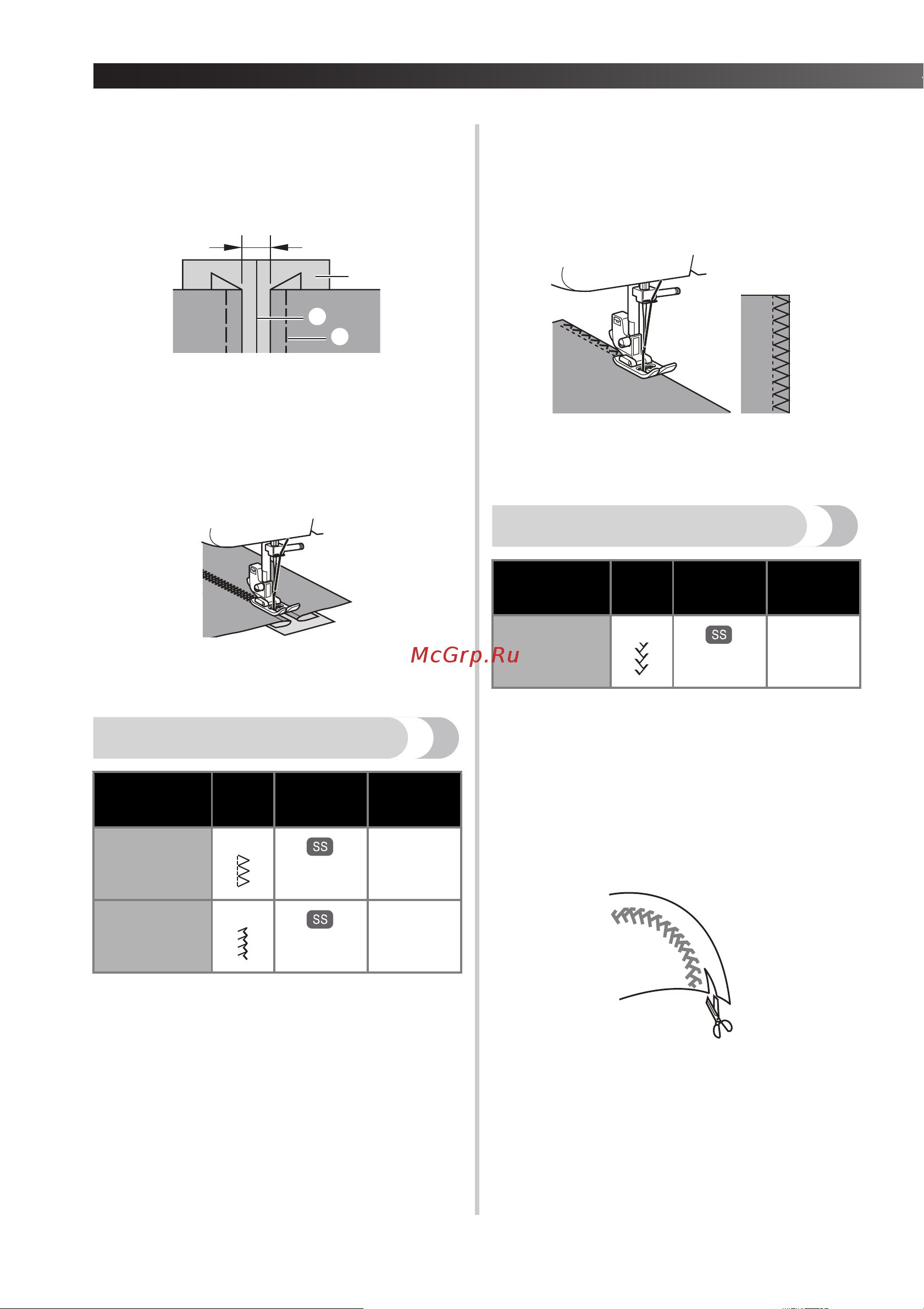 Brother ArtCity 200 [32/48] Расположите материал лицевой стороной вверх и шейте на расстоянии 1 см от края материала