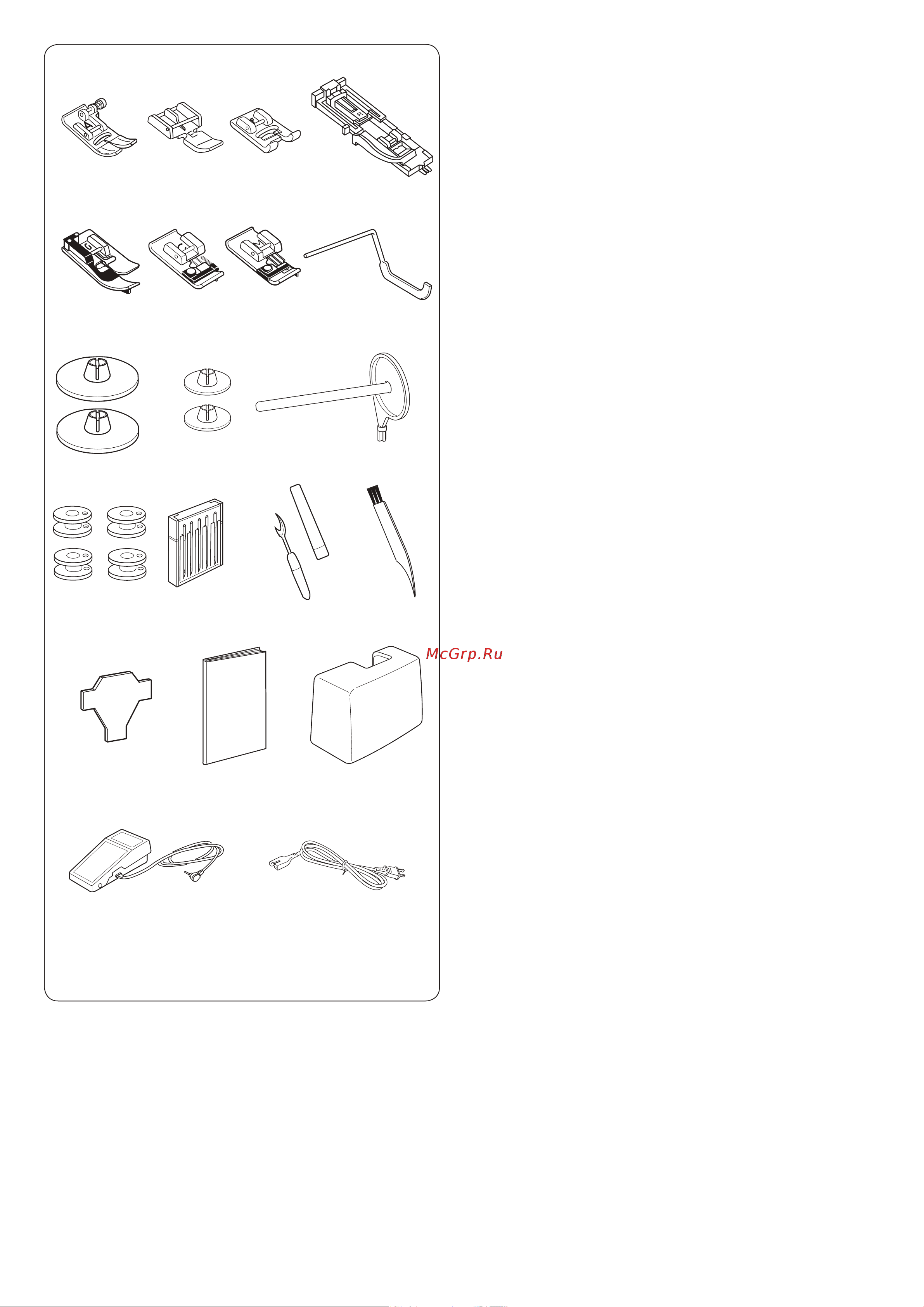 Janome HomeDecor 6180 [6/66] Standard accessories
