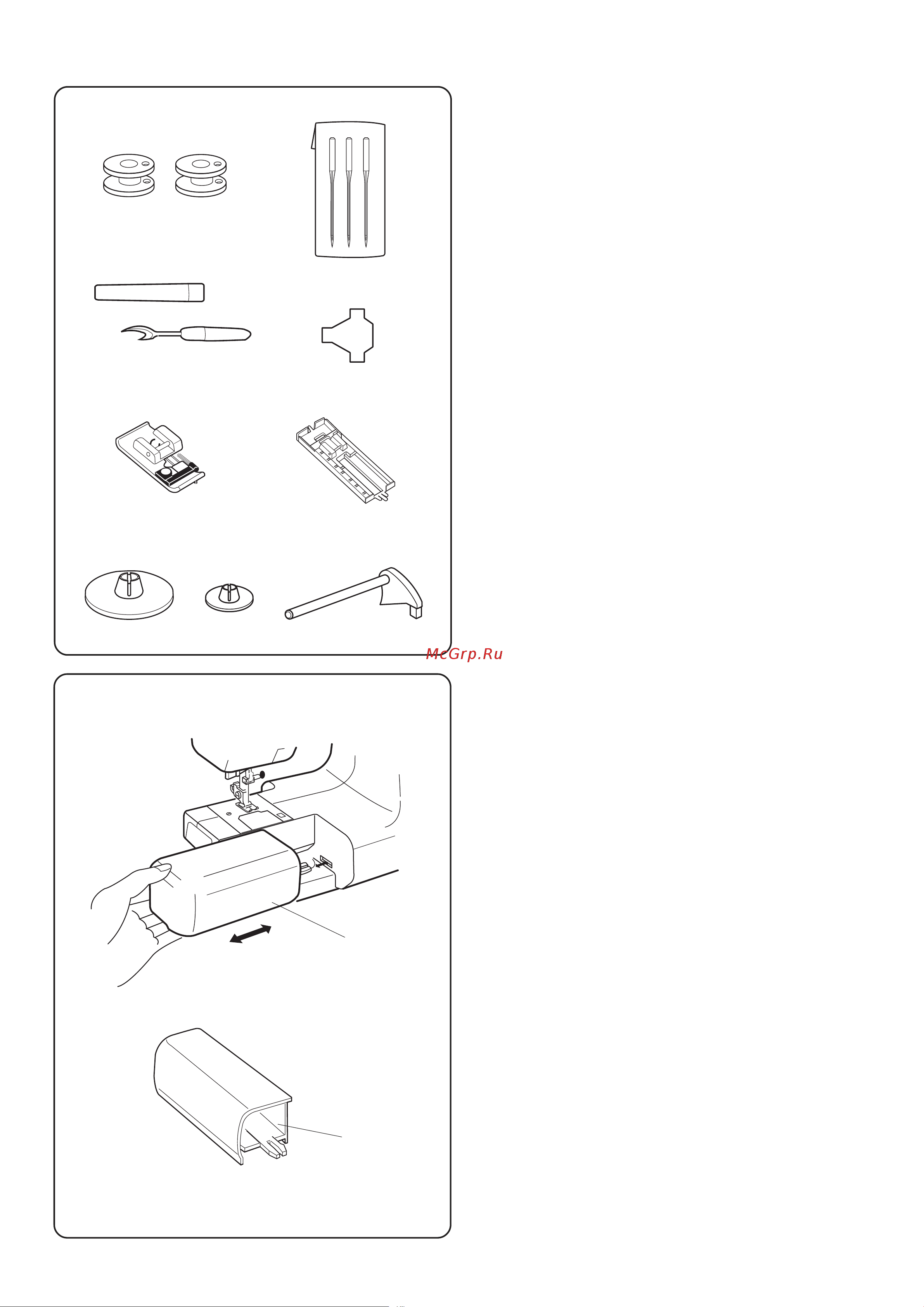 Janome Jem Gold 2 [5/25] Стандартные аксессуары