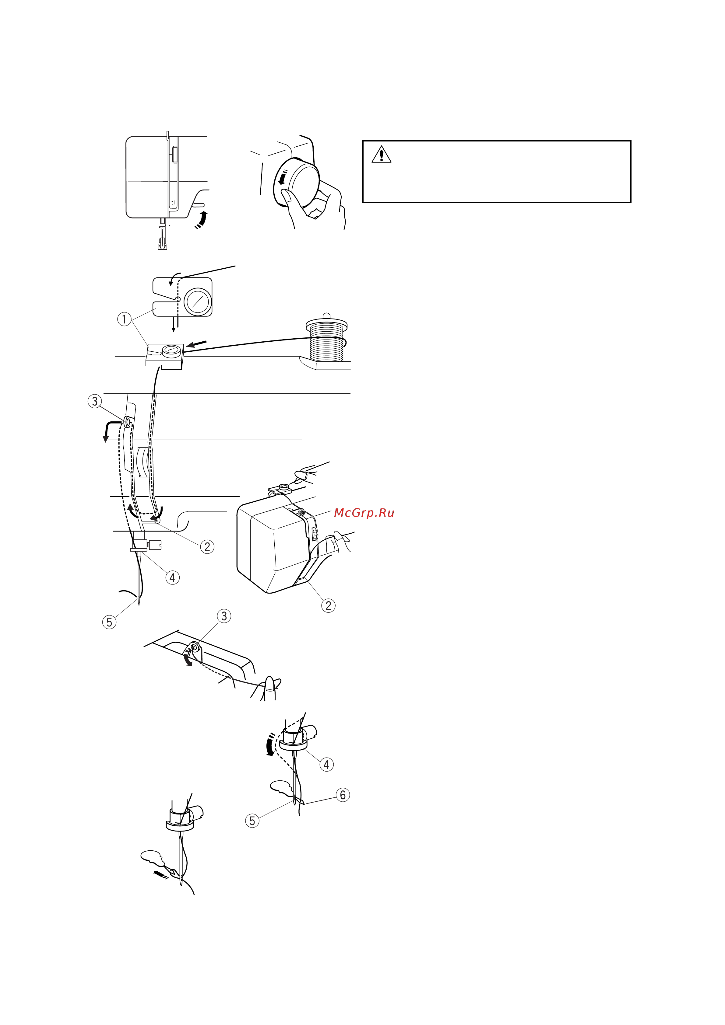 Janome Sew Mini [10/19] Заправка нити в машину