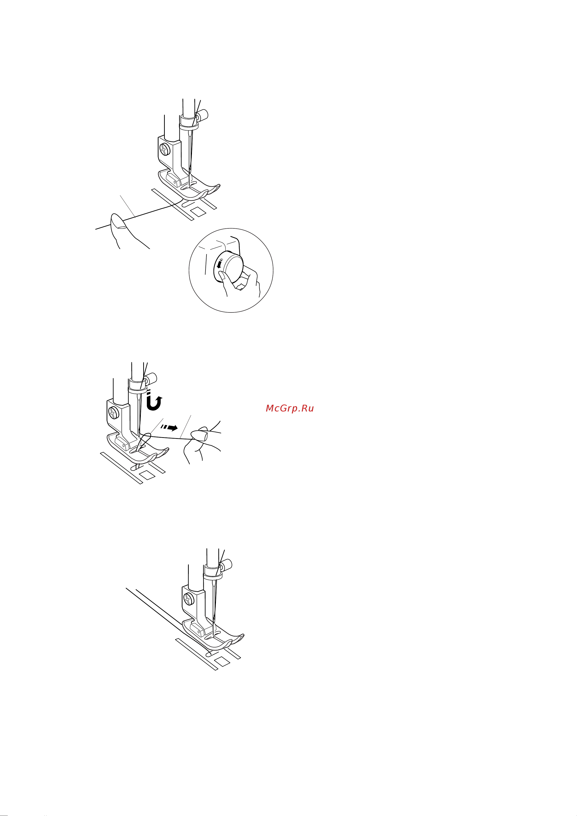Janome Sew Mini [11/19] Вытягивание нижней нити