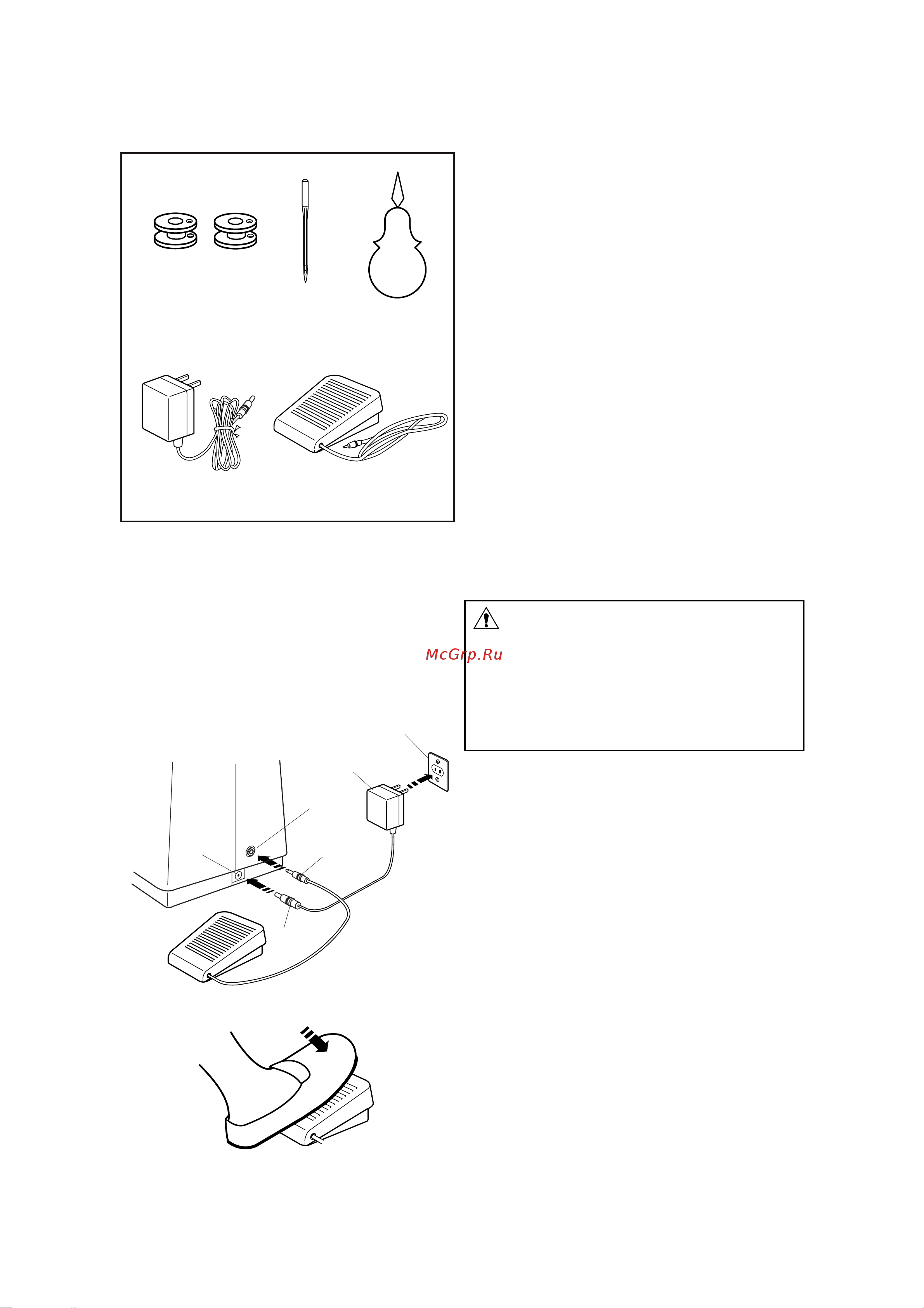 Janome Sew Mini [5/19] Подключение педали