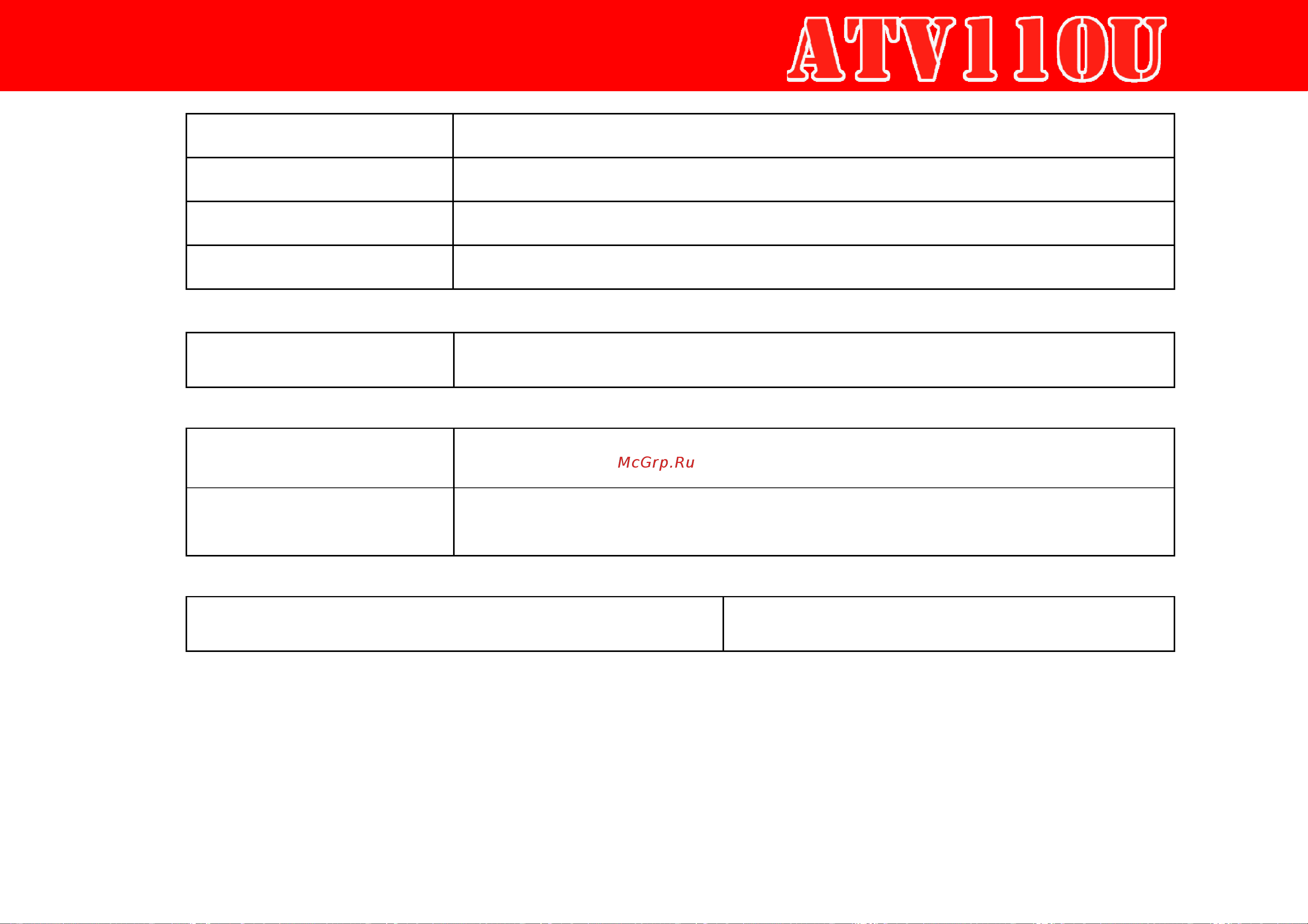 Irbis ATV110U 110сс 4т [32/42] Гарантийный талон