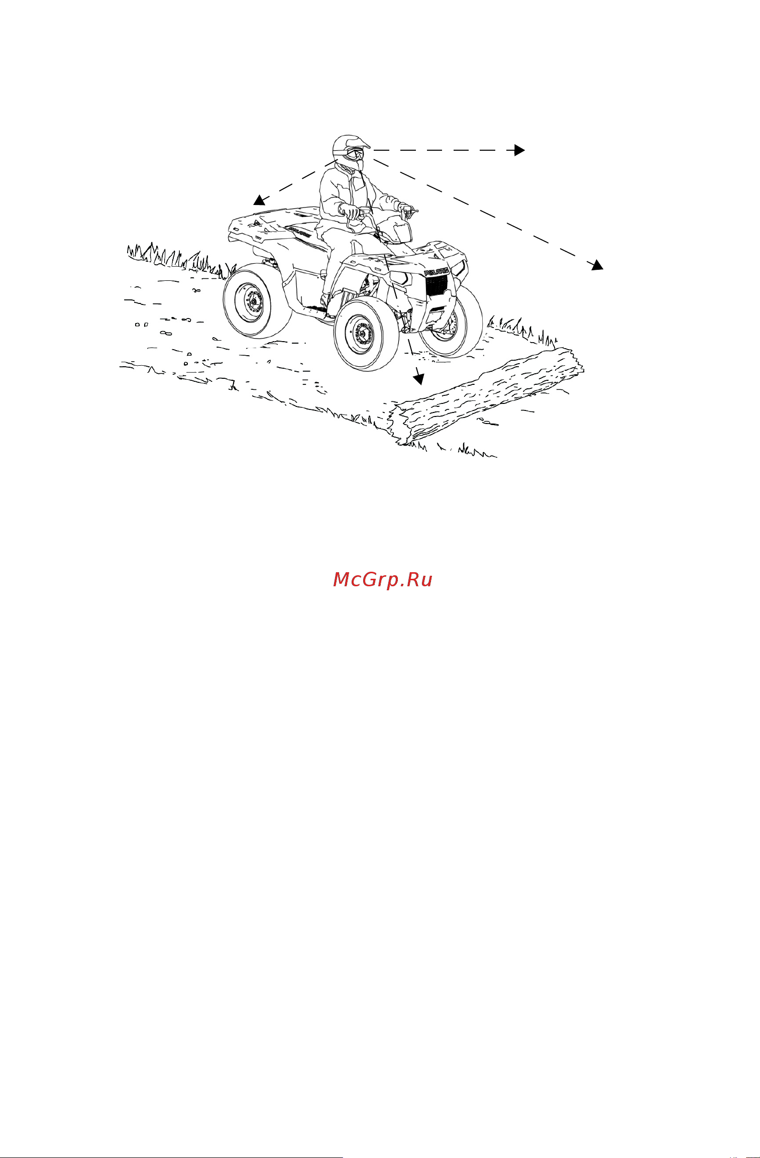 Polaris Industries Inc SPORTSMAN 400   500  2013 [56/130] Преодоление препятствий