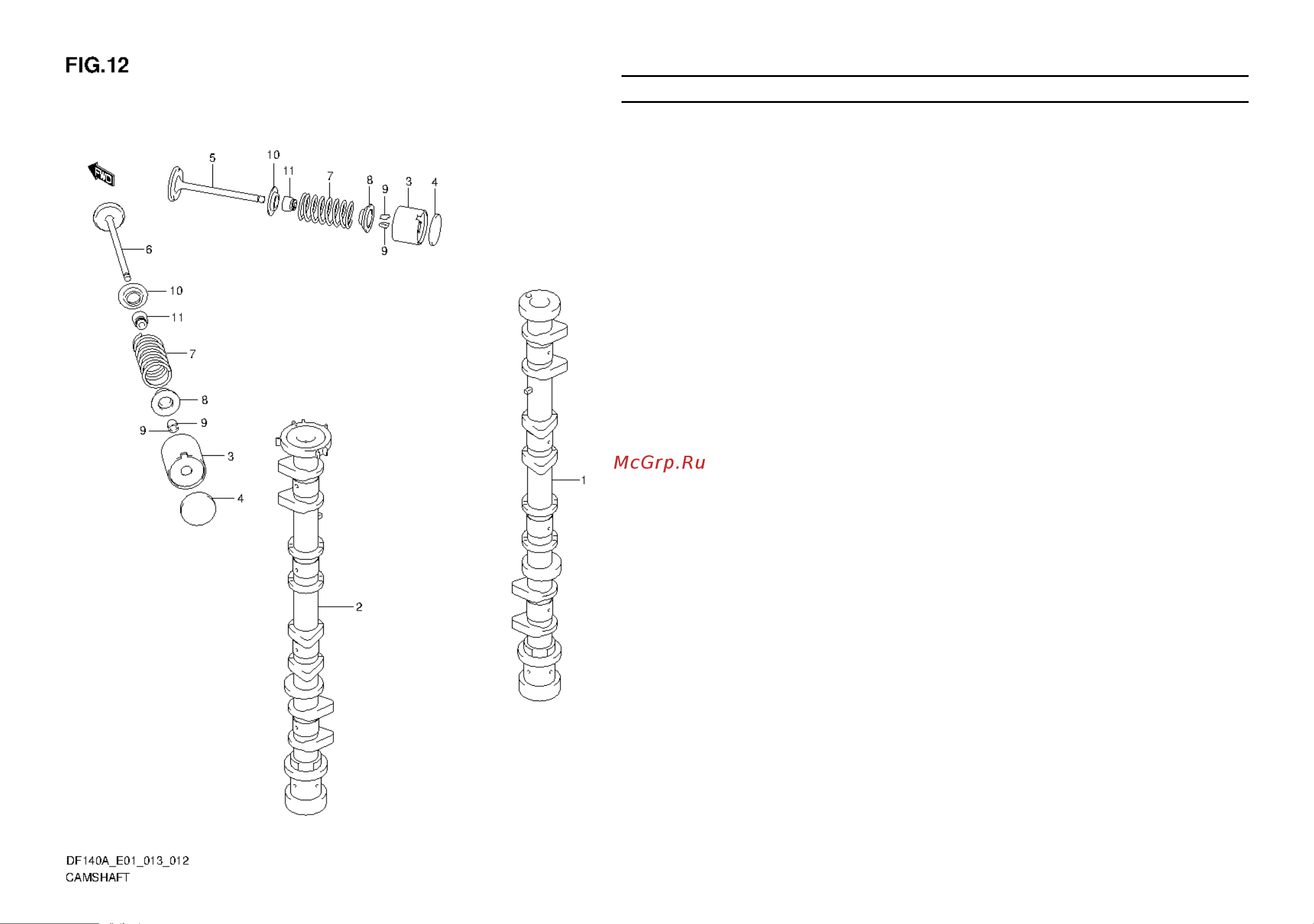 Suzuki DF140ATL [31/138] Fig 2 1 c 3 camshaft df140az e40