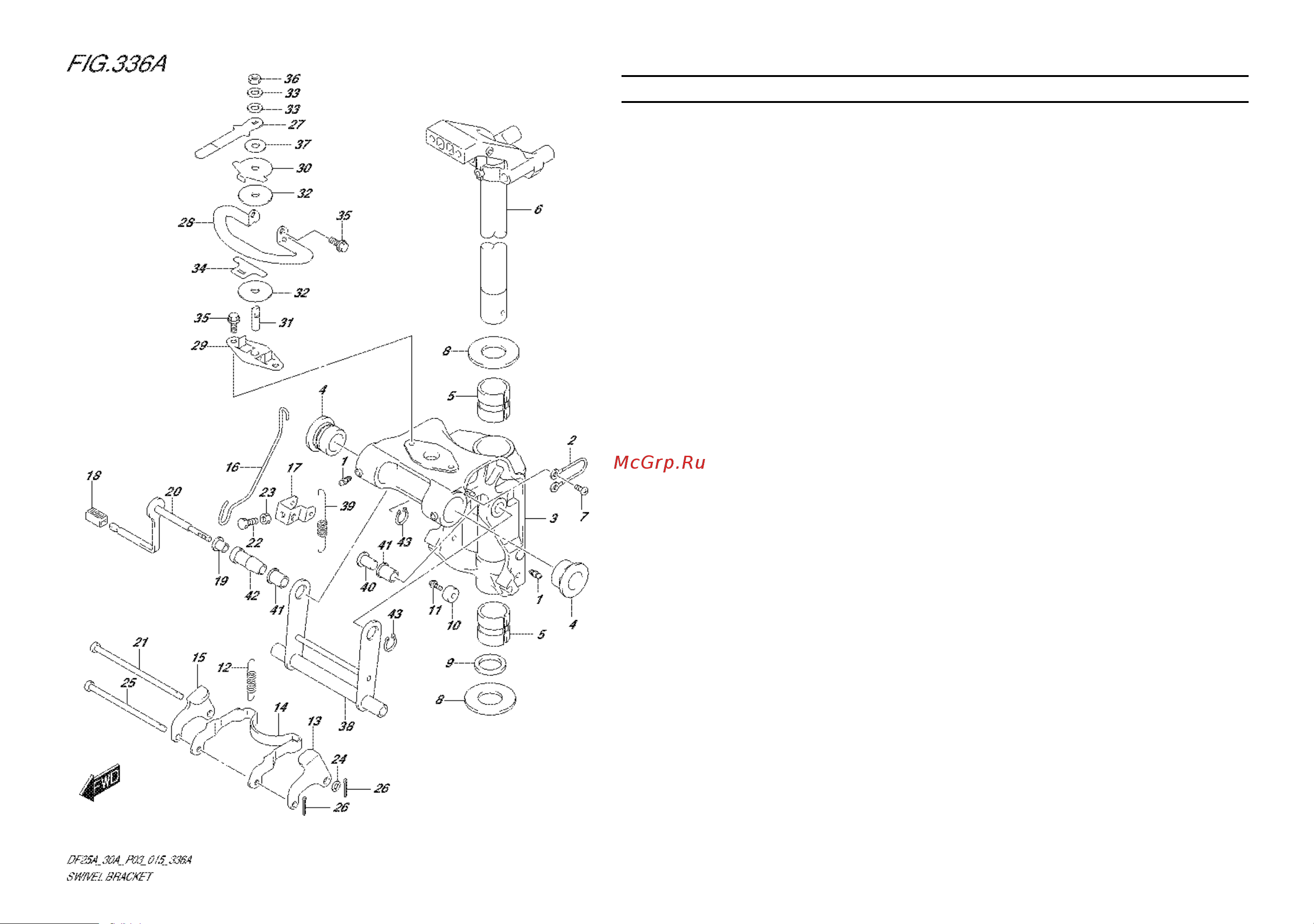 Suzuki DF25ARS [45/91] Fig 36a swivel bracket df25a p03