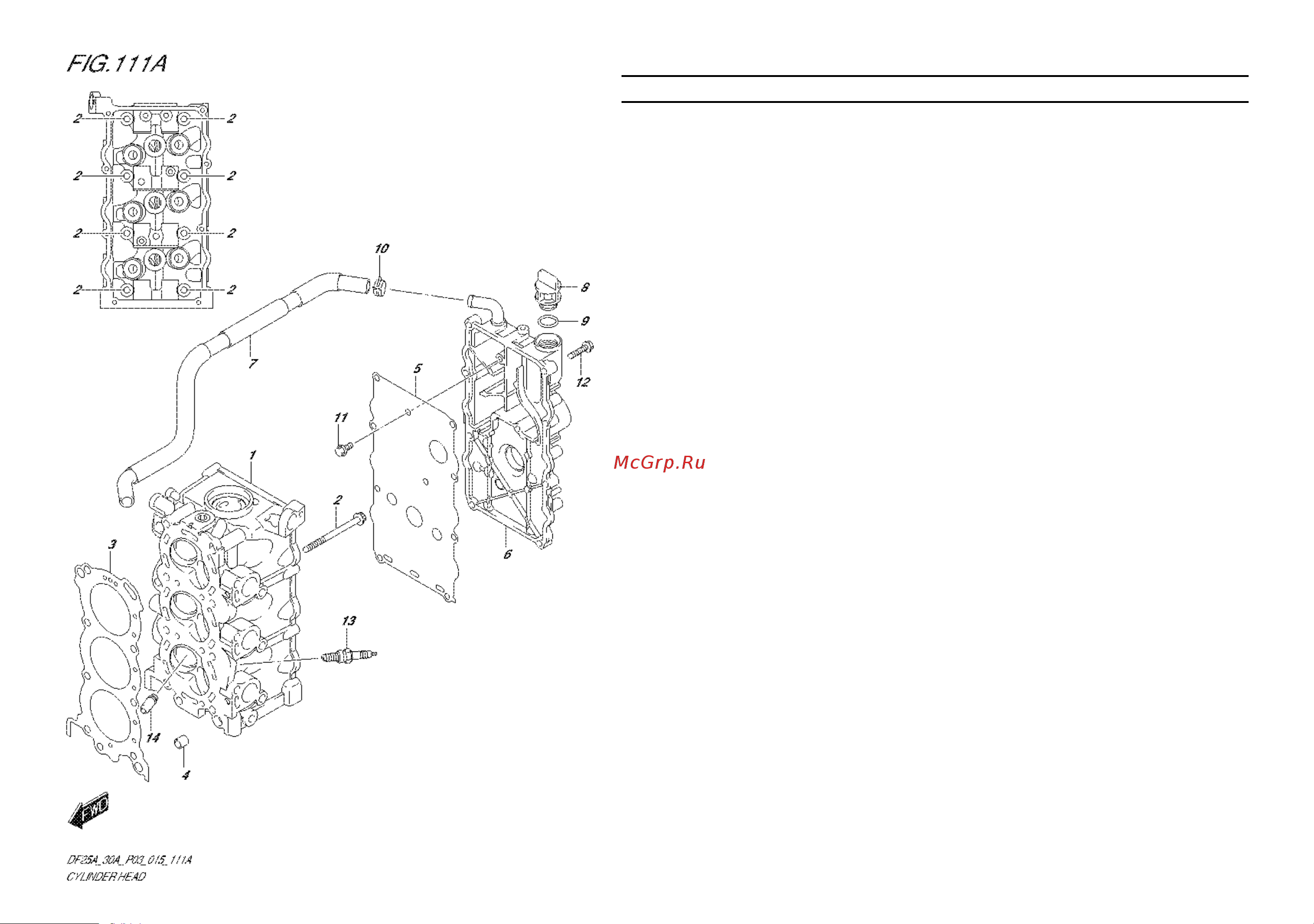 Suzuki DF30ATS [13/91] Fig 11a 1 b 2 cylinder head