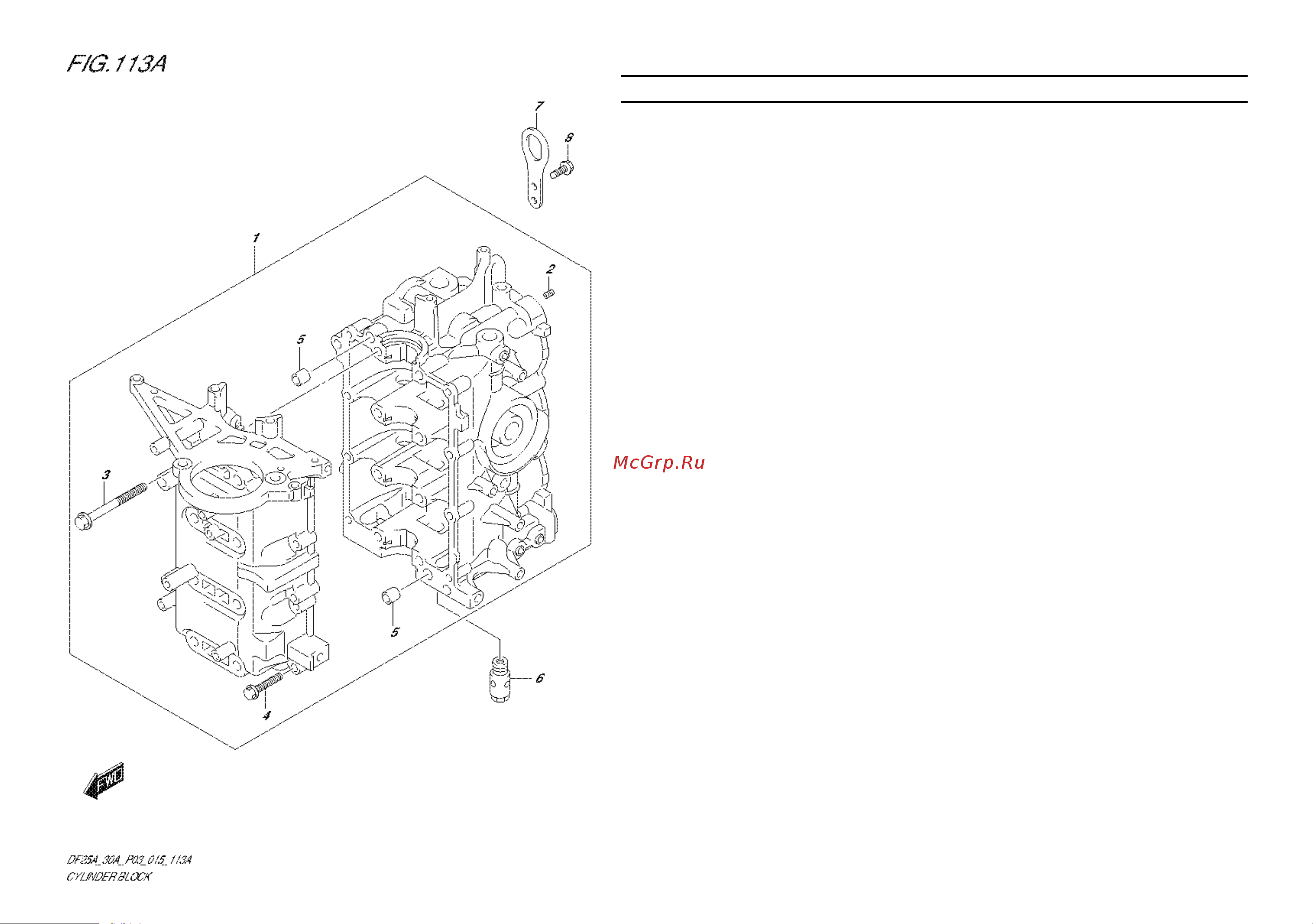 Suzuki DF30ATS [14/91] Fig 13a 1 b 3 cylinder block