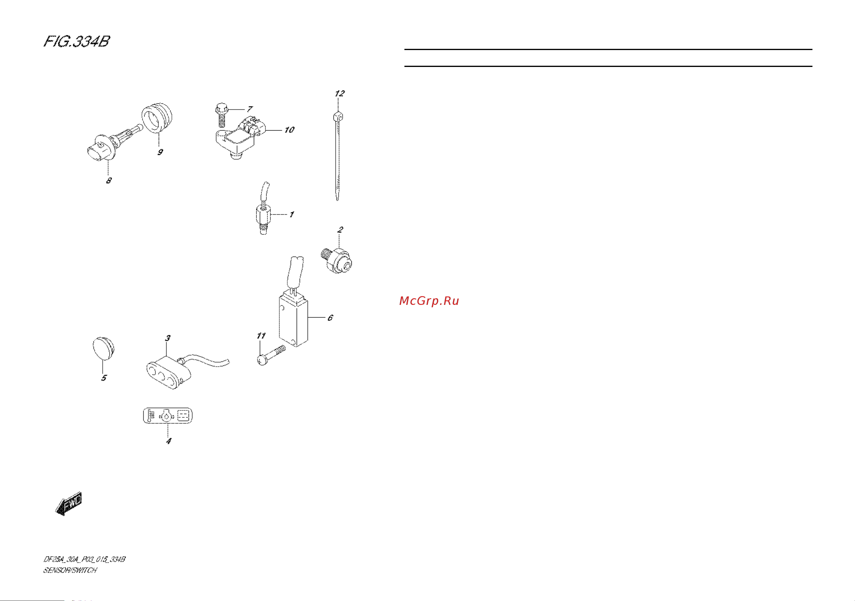 Suzuki DF30ATS [43/91] Fig 34b 1 d 4 sensor switch df25ar p03