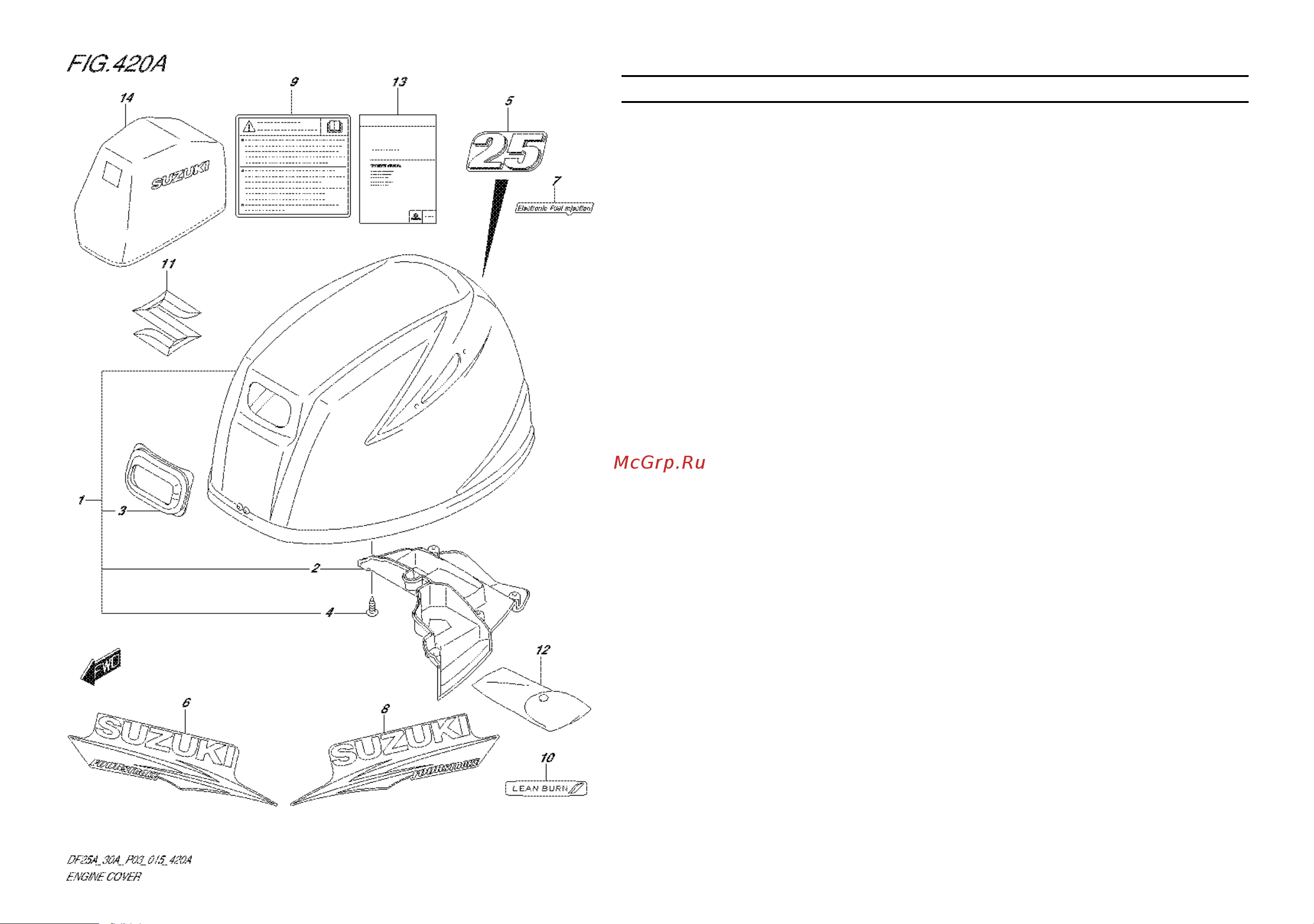 Suzuki DF30ATS [56/91] Fig 20a 1 e 3 engine cover
