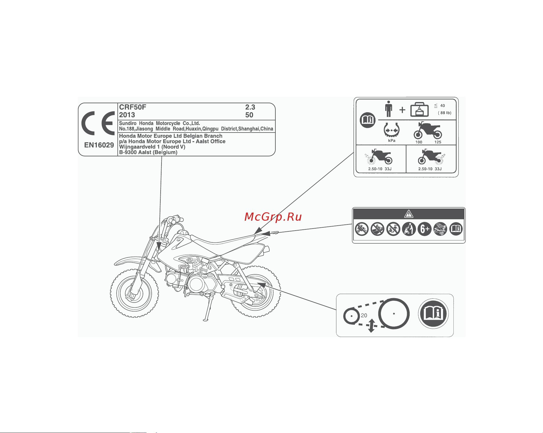 Honda CRF50F  2013 Руководство по эксплуатации онлайн [27/107] 735365