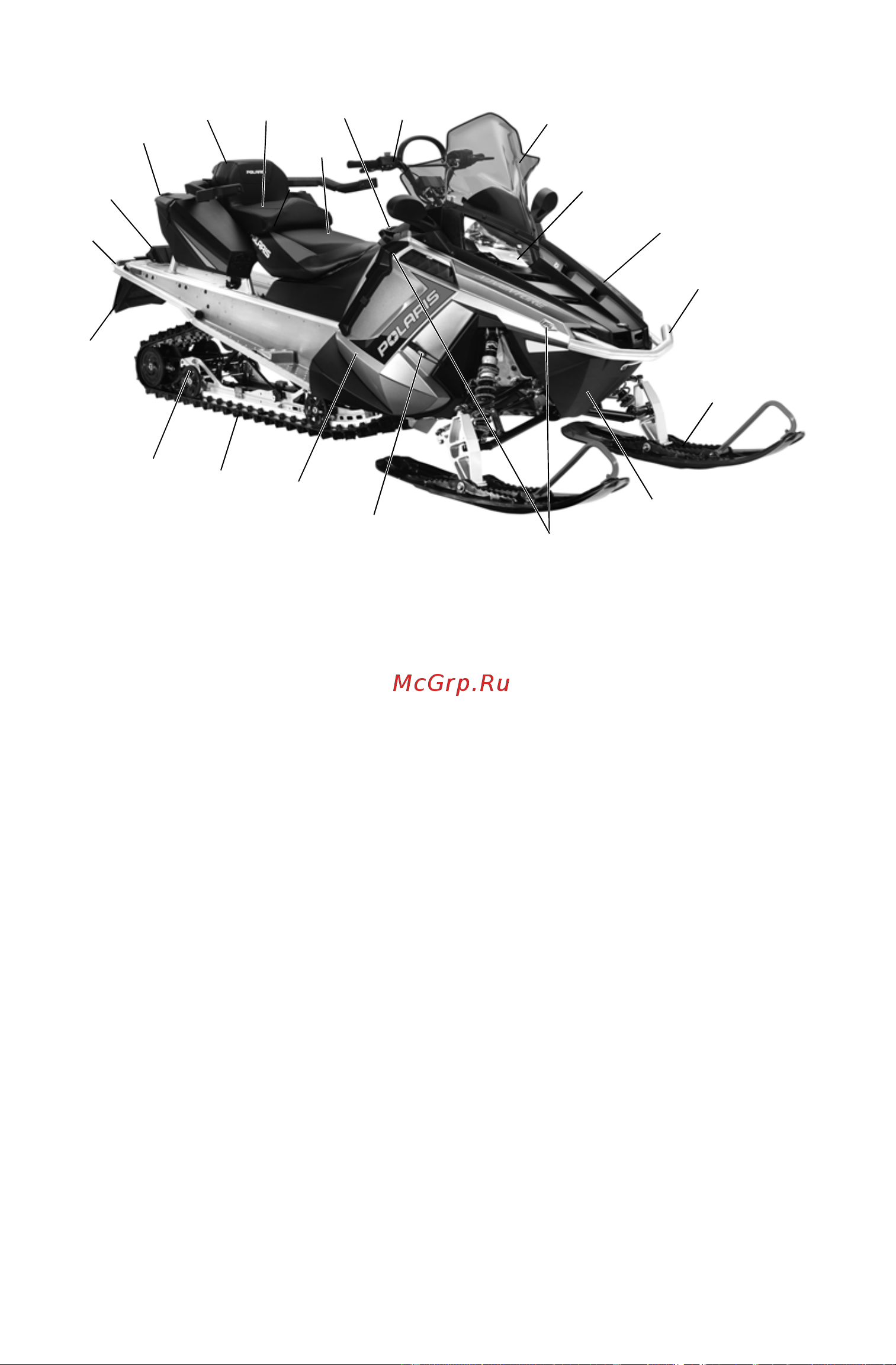 Polaris 550 INDY ADVENTURE 155 (2015) [26/116] Органы управления узлы и механизмы
