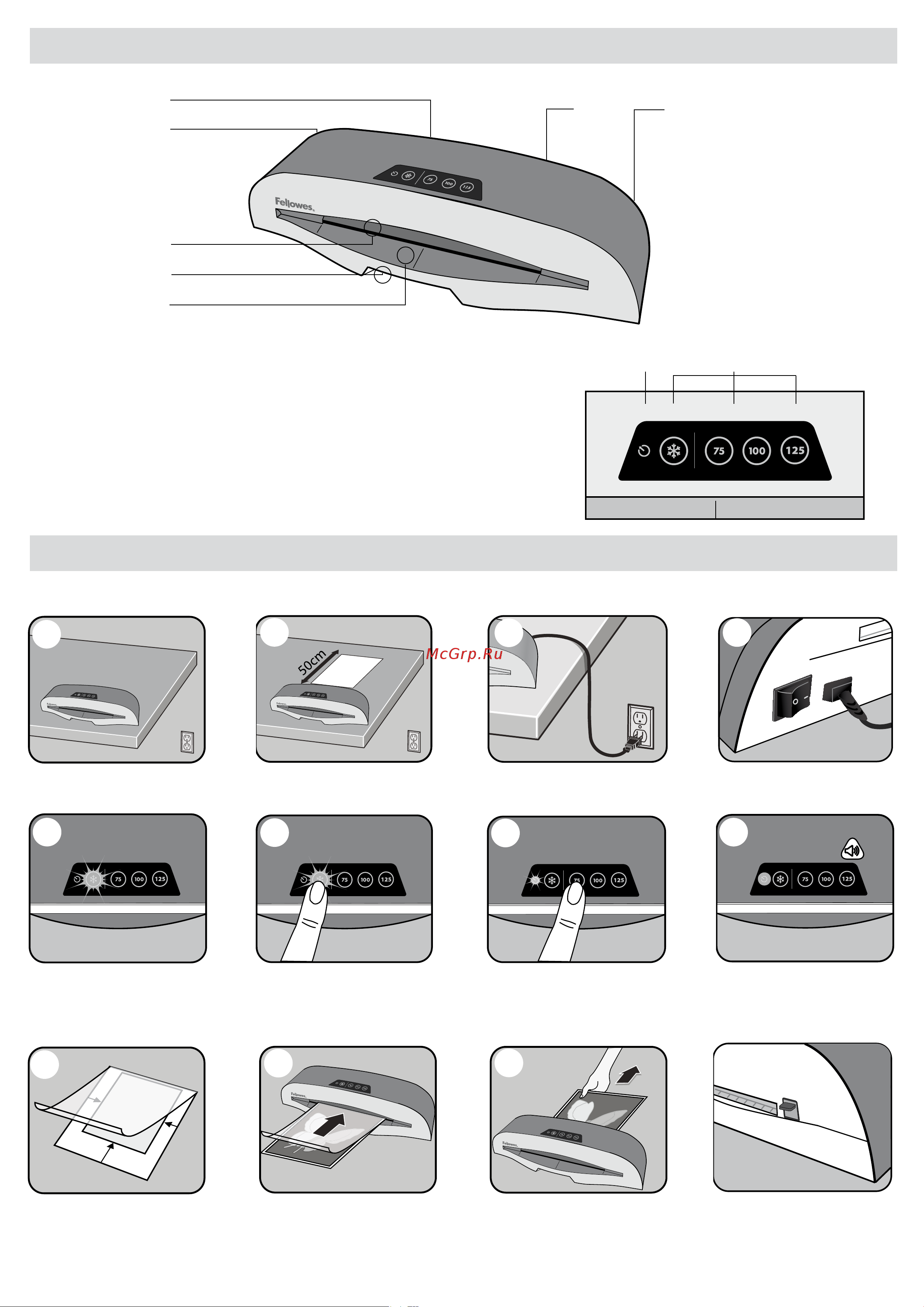 Fellowes Saturn 2 A3 [3/52] Laminator controls