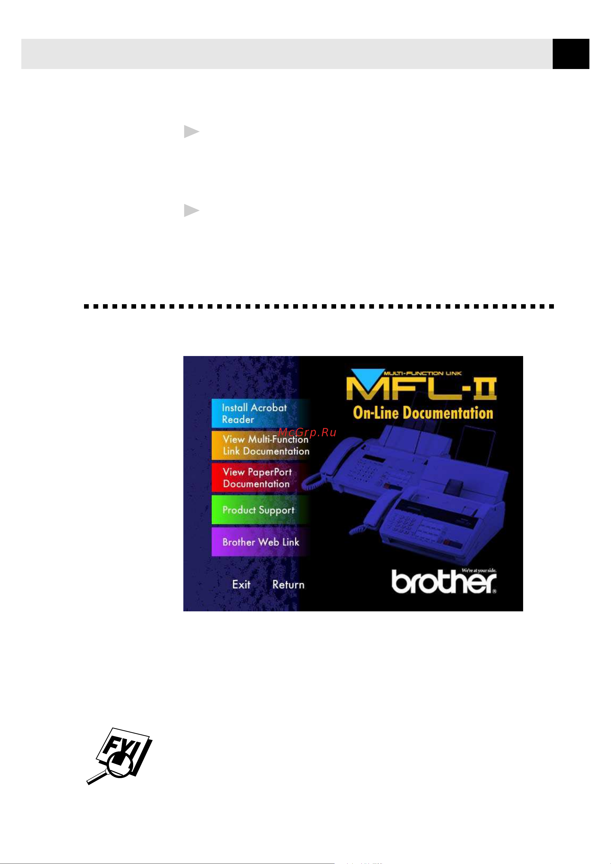 Brother FAX 1570MC ч.3 [5/28] Viewing on line documentation