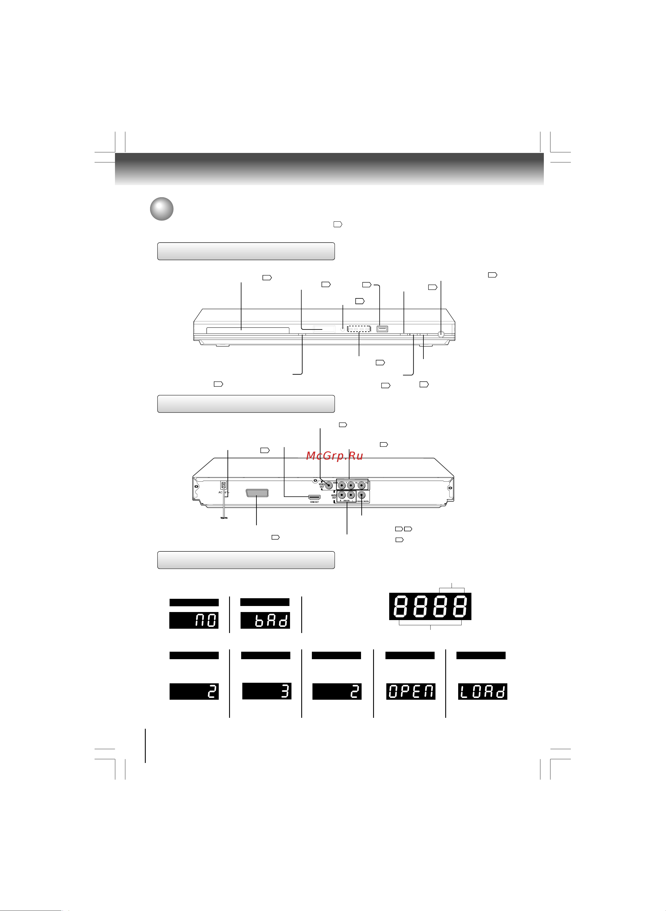 Toshiba SD-890KR [8/40] Îáîçíà åíèå êíîïîê è èíäèêàòîðîâ