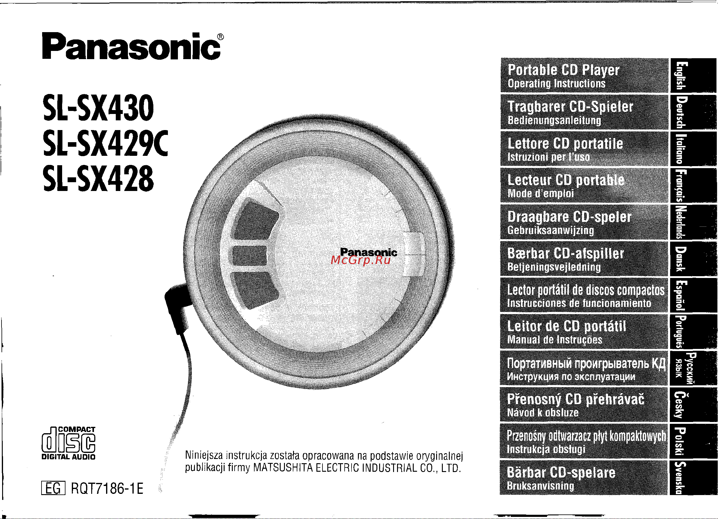 Panasonic SL-SX430 Руководство по эксплуатации онлайн