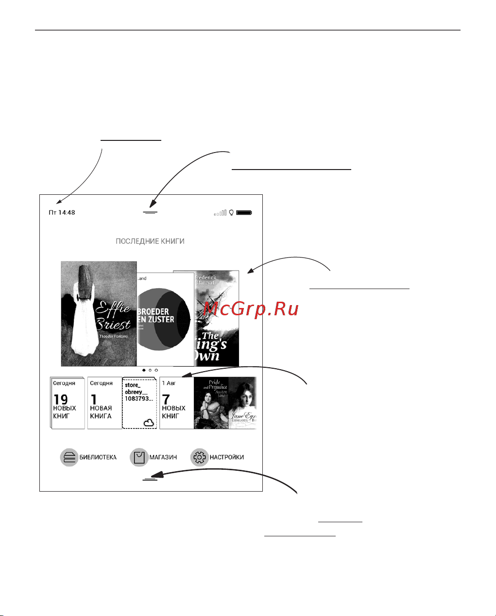 PocketBook 740 Pro InkPad 3 Pro Metallic Grey (серый металлик) [17/113] Внешний вид главного меню