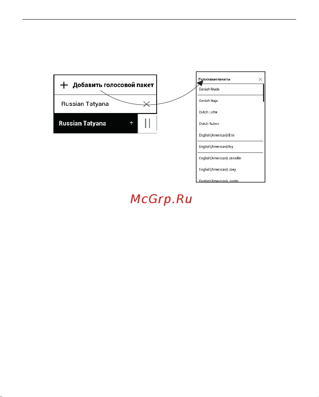 PocketBook 740 Pro [65/113] Установка дополнительного голосового пакета