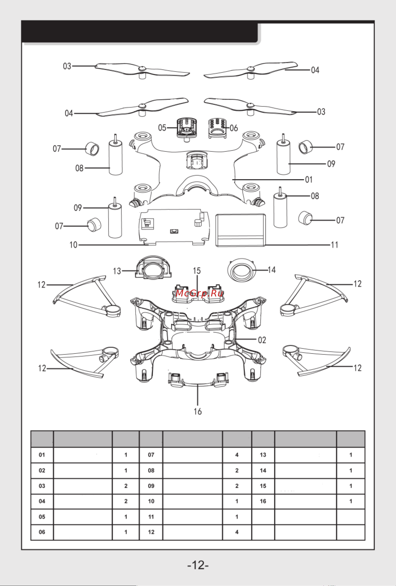 Syma X20P [13/16] Схема сборки
