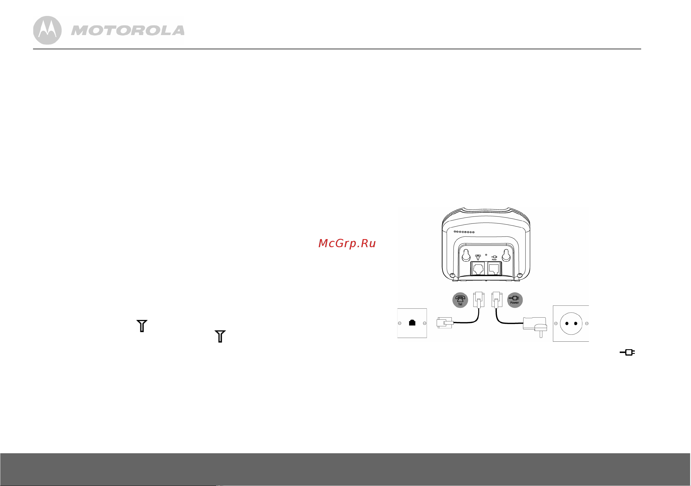 Motorola D1001 RU [6/35] Подключение и подготовка к работе