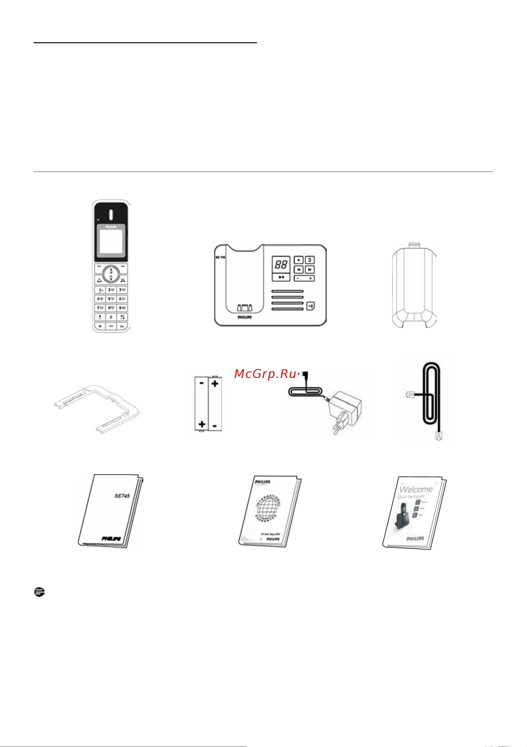 Philips SE7451B_51 [9/68] Ñîäå²æèìîå óïàêîâêè