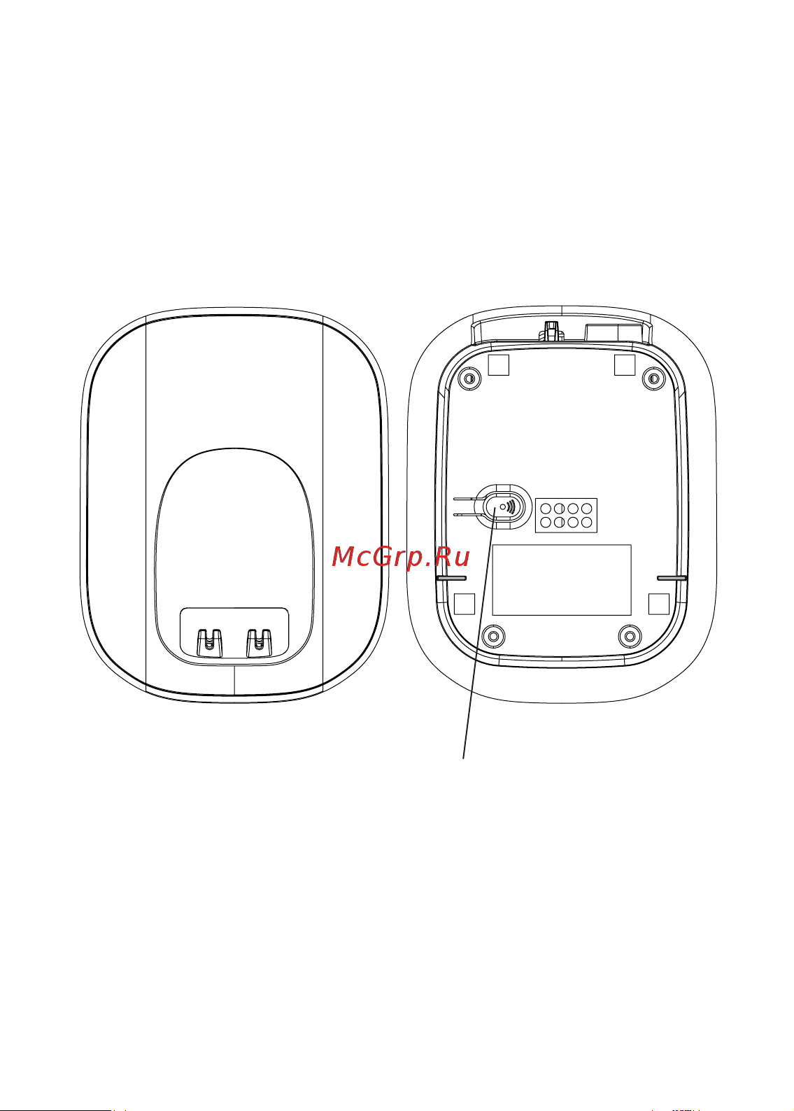 Texet TX-D4505A White/Grey [6/0] Общий вид базового блока