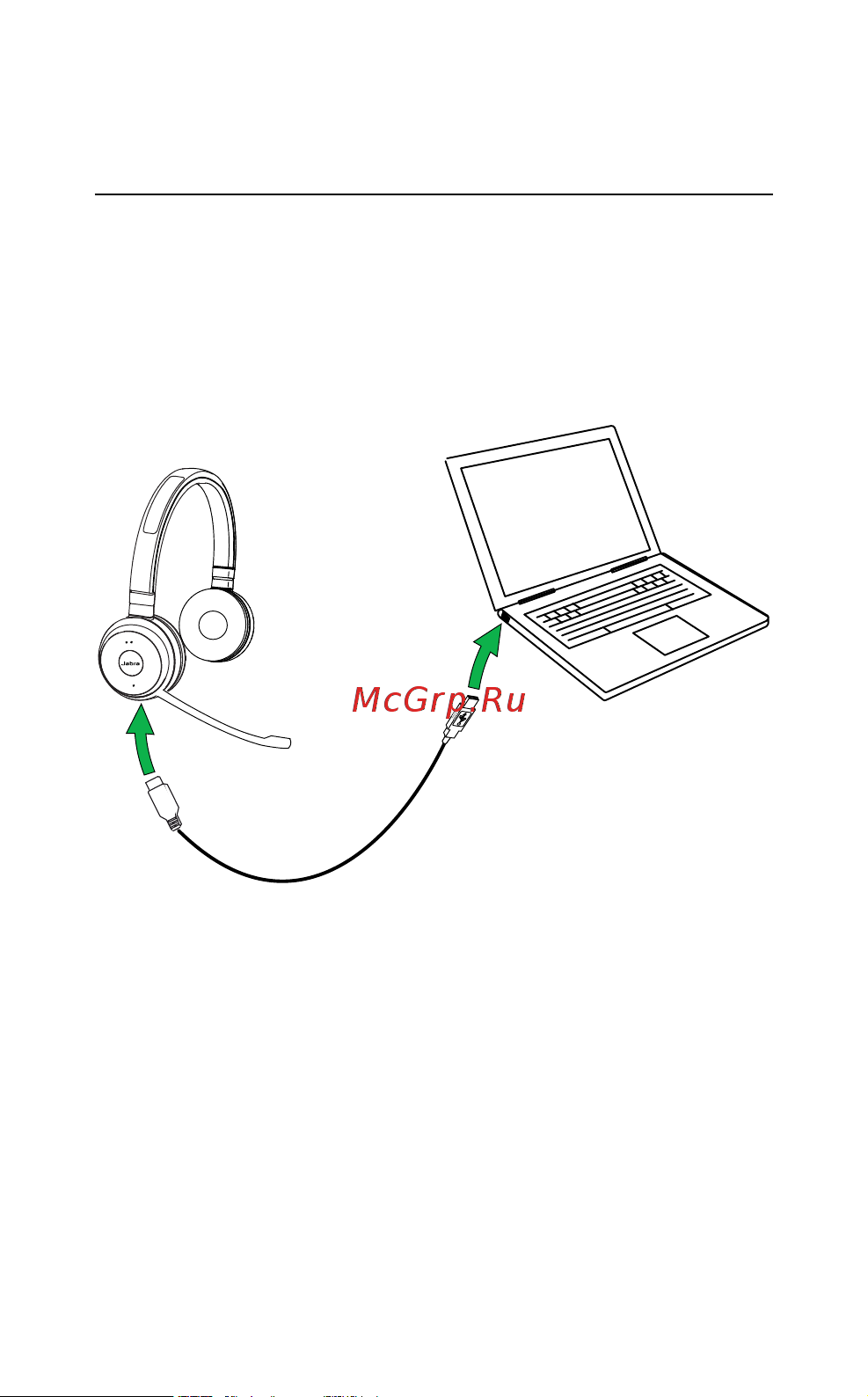 Jabra Evolve 65 [13/21] Подключение к пк с помощью usb кабеля