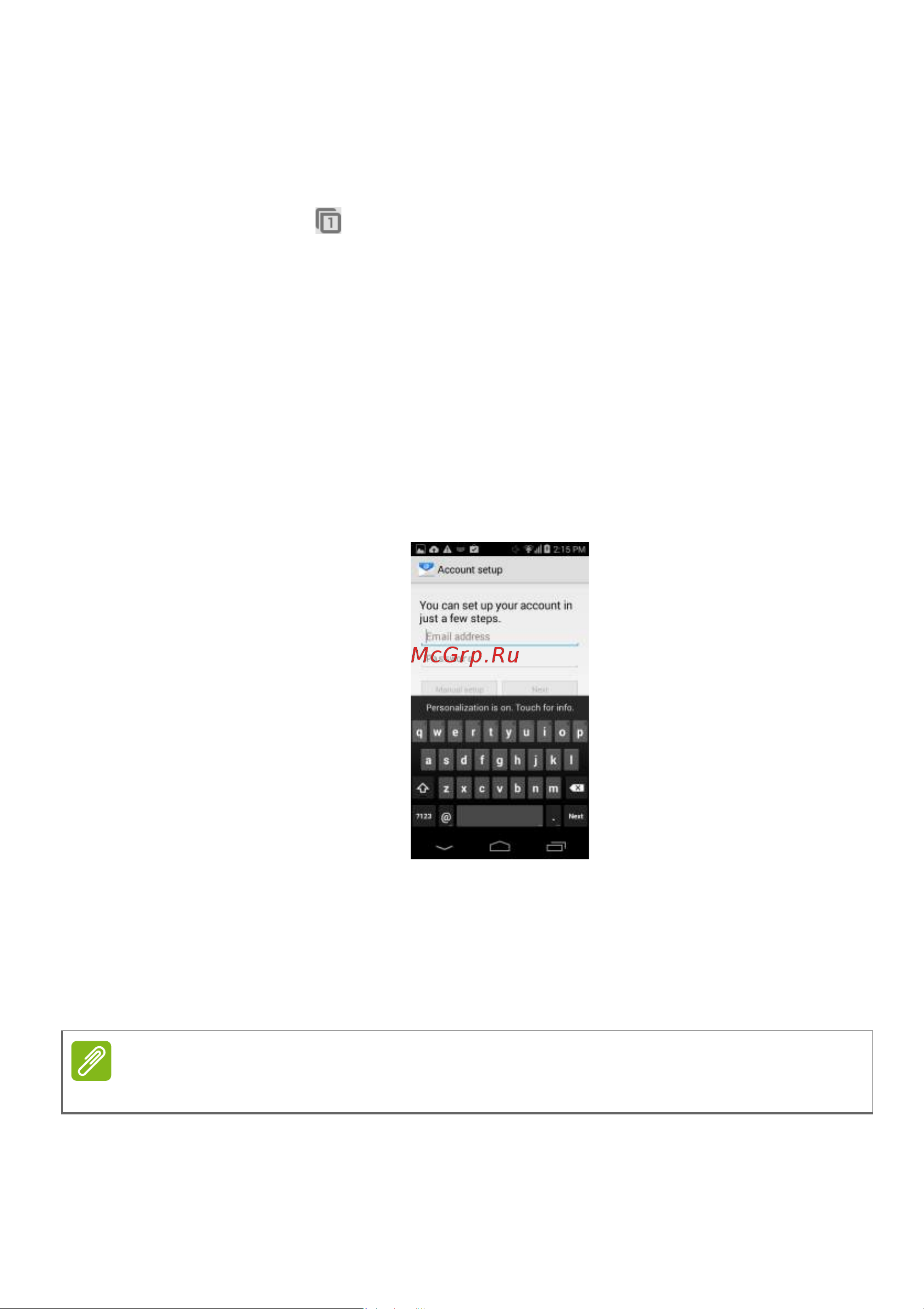 Acer Liquid E600 [38/80] Настройка эл почты