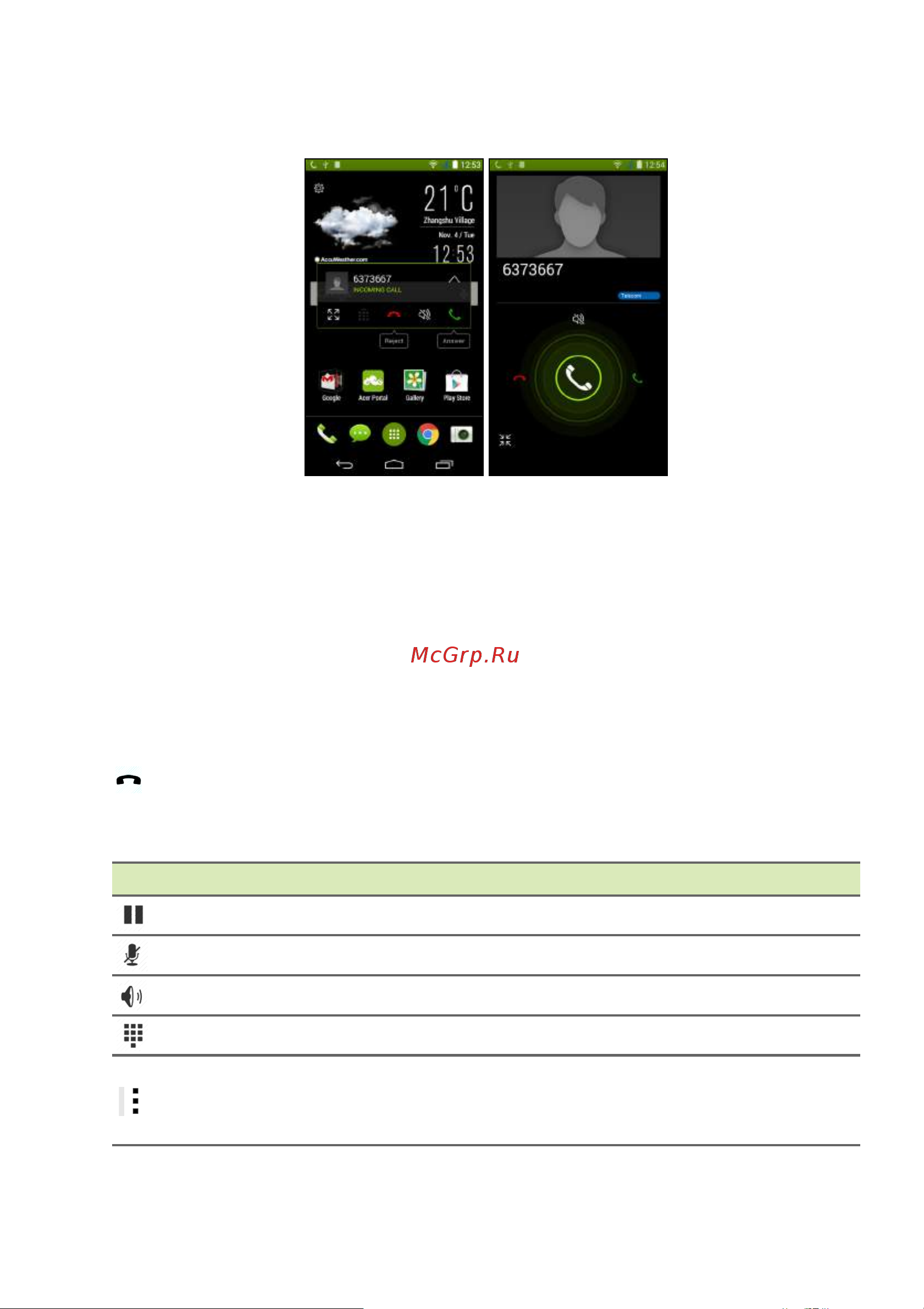 Acer Liquid Jade S S56 [31/102] Ответ на вызов или его отклонение