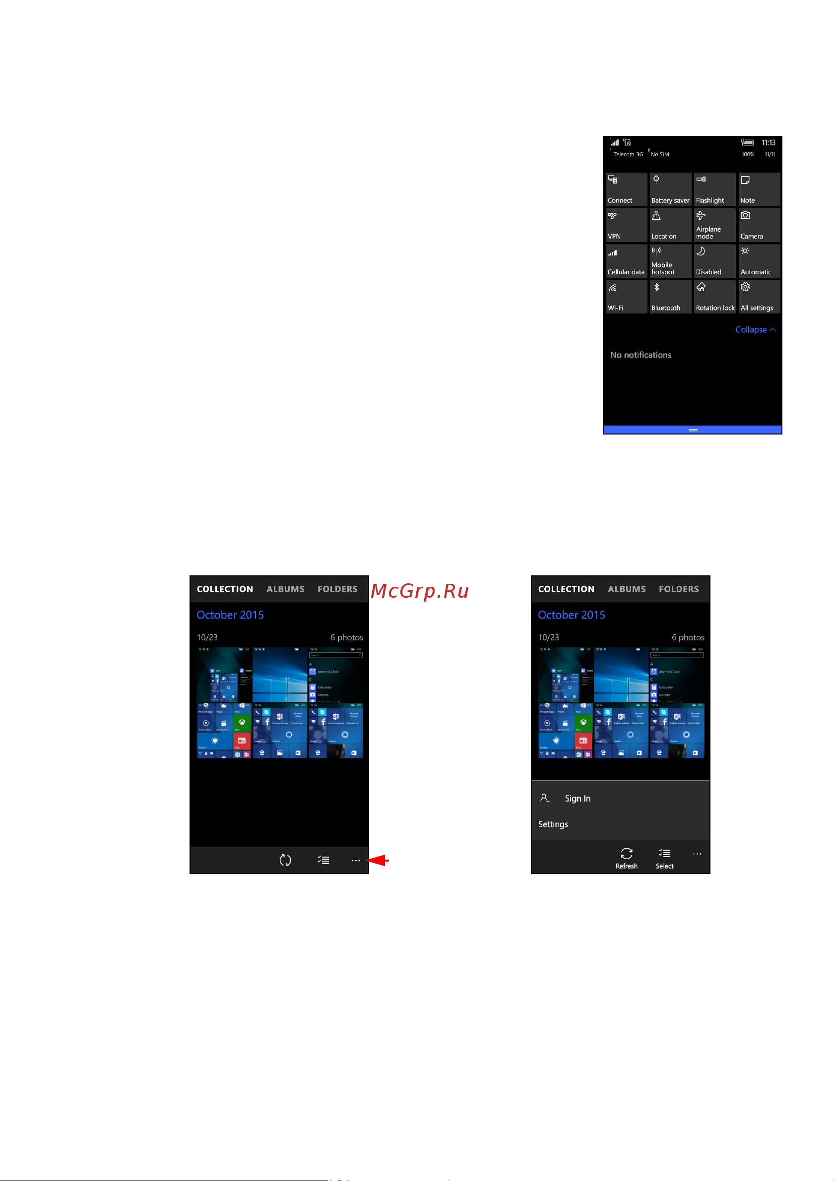 Acer Liquid M330 [16/59] Центр уведомлений
