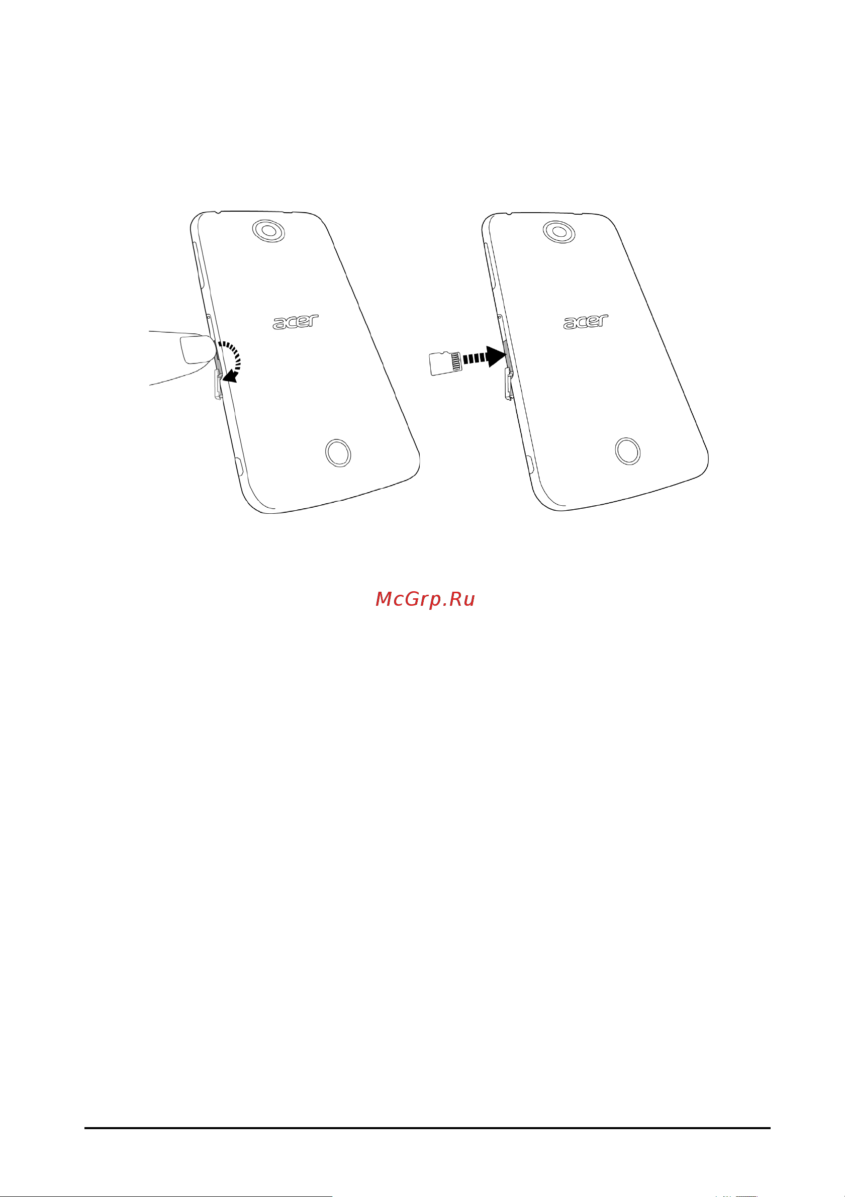 Acer Liquid S2 S520 [8/75] Установка карты памяти microsd