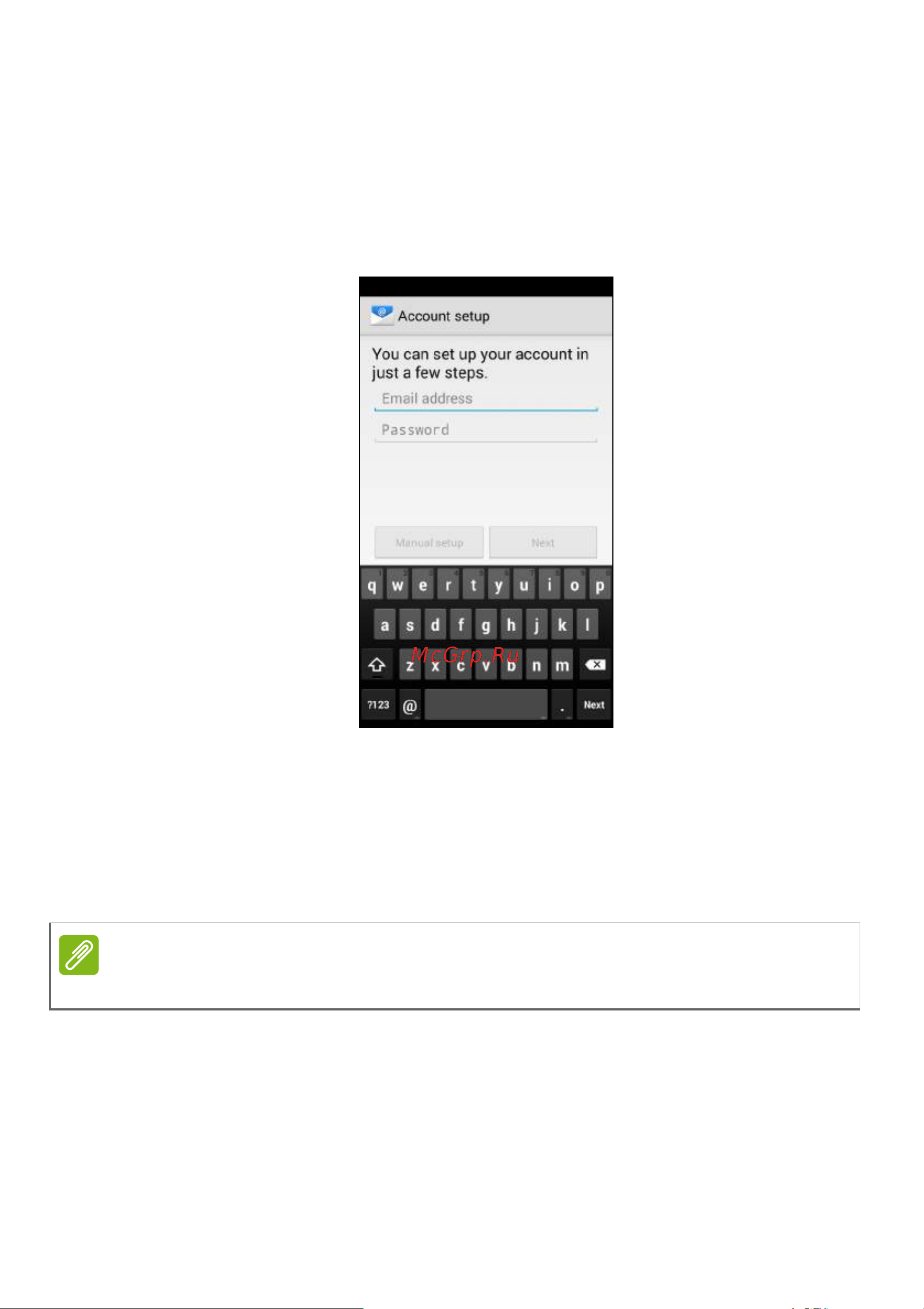 Acer Liquid Z520 [41/92] Настройка эл почты