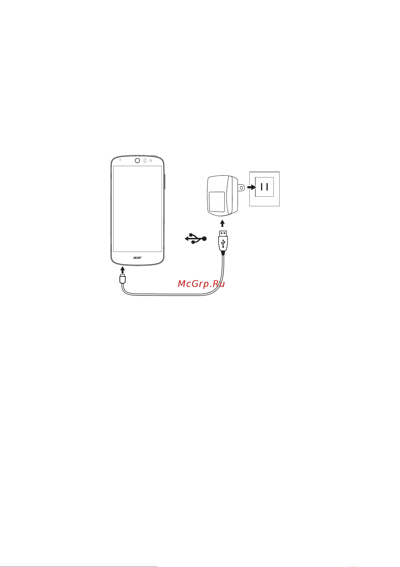 Acer Liquid Z530 [7/84] Зарядка аккумулятора