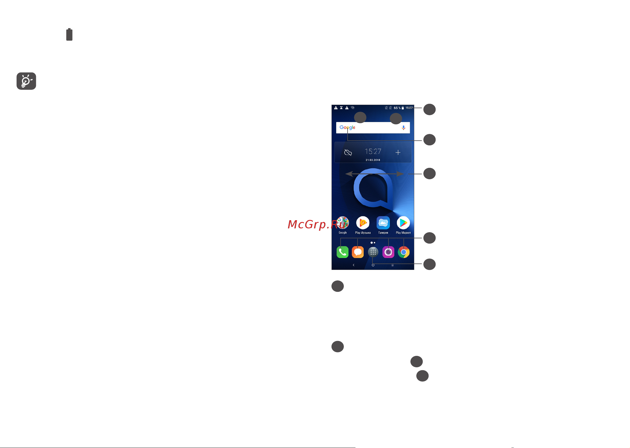 Alcatel A3A 5052D (Y) [16/62] Главный экран