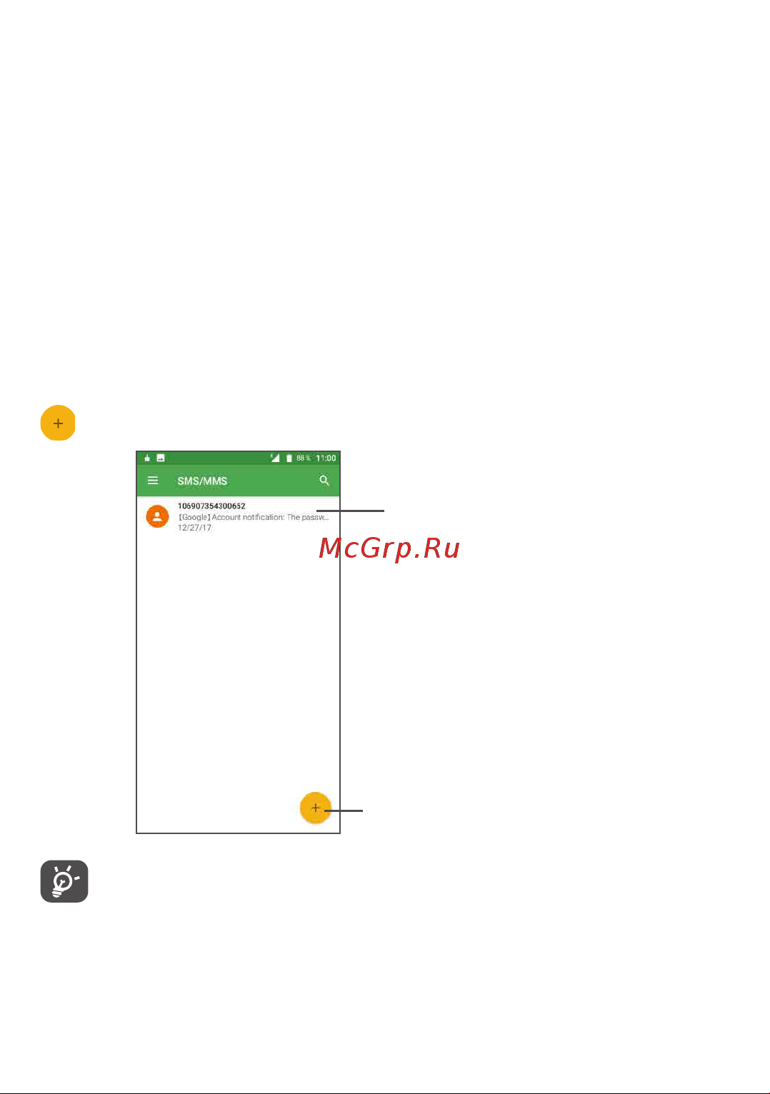 Alcatel 3C 5026D [47/112] Sms mms gmail