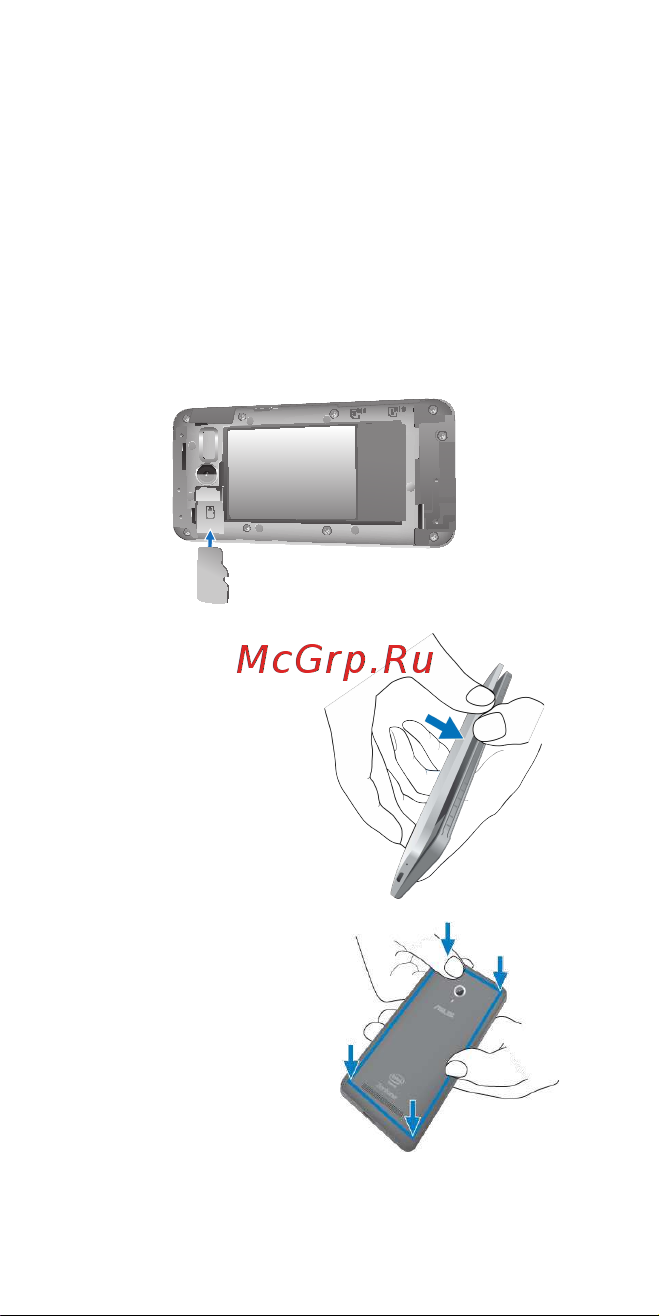 Asus ZenFone 4 (A400CXG) [11/27] Установка карты microsd