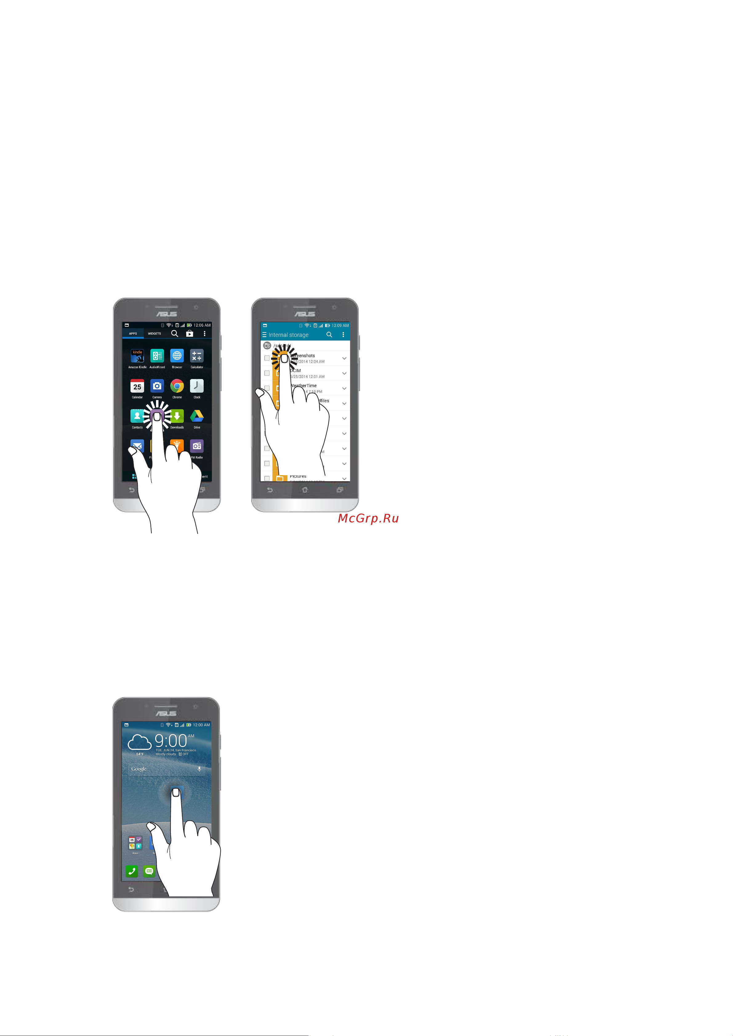 Asus ZenFone C (ZC451CG) [11/146] Использование сенсорного экрана