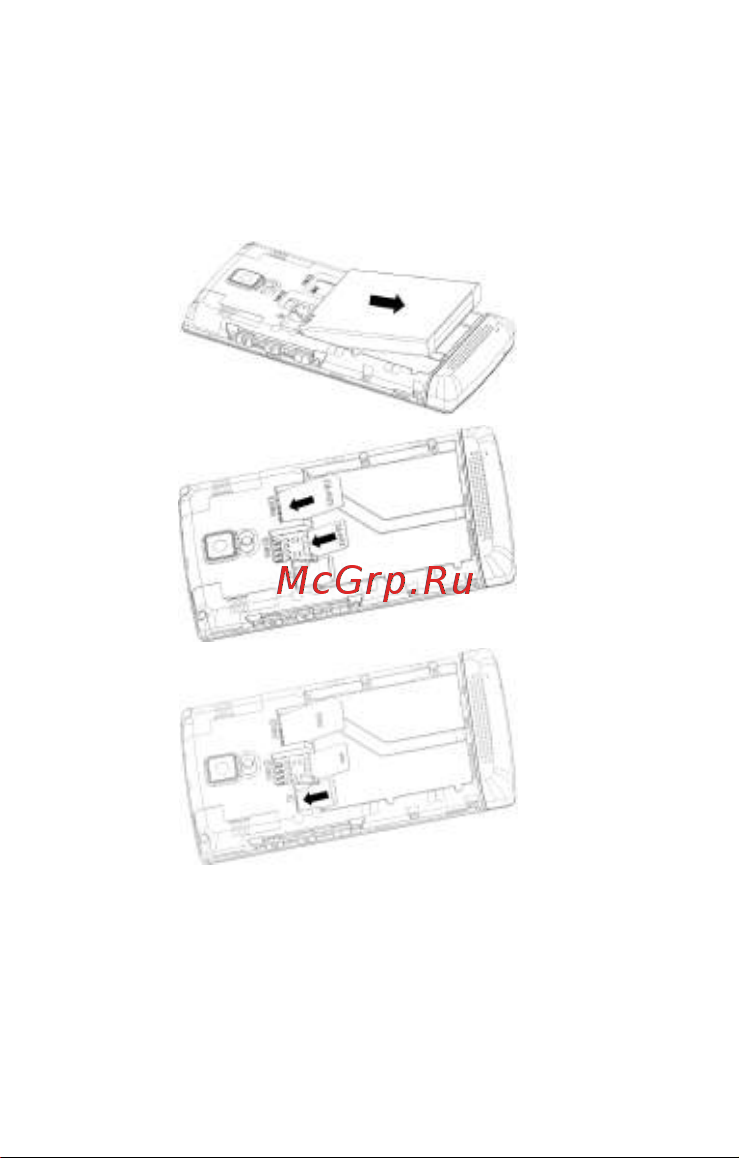 DEXP Ixion XL240 [10/27] Установка sim карты и карты памяти