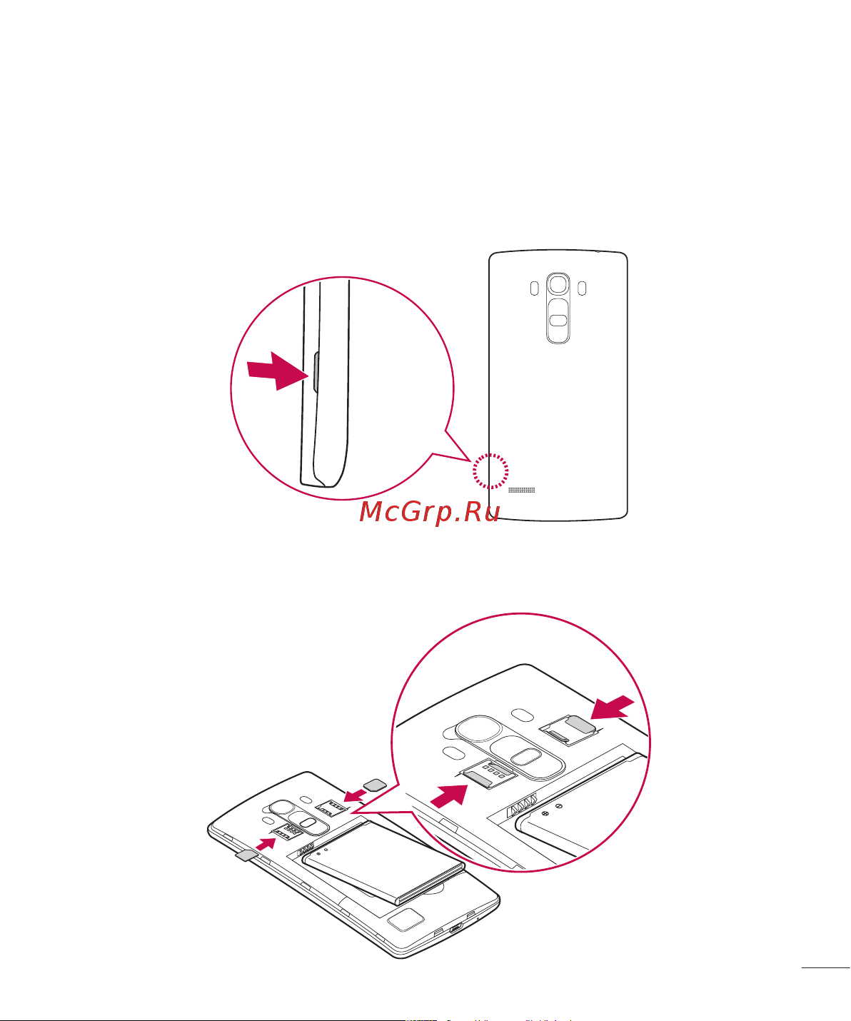 LG G4s H736 [138/442] Встановлення картки sim або usim і акумулятора