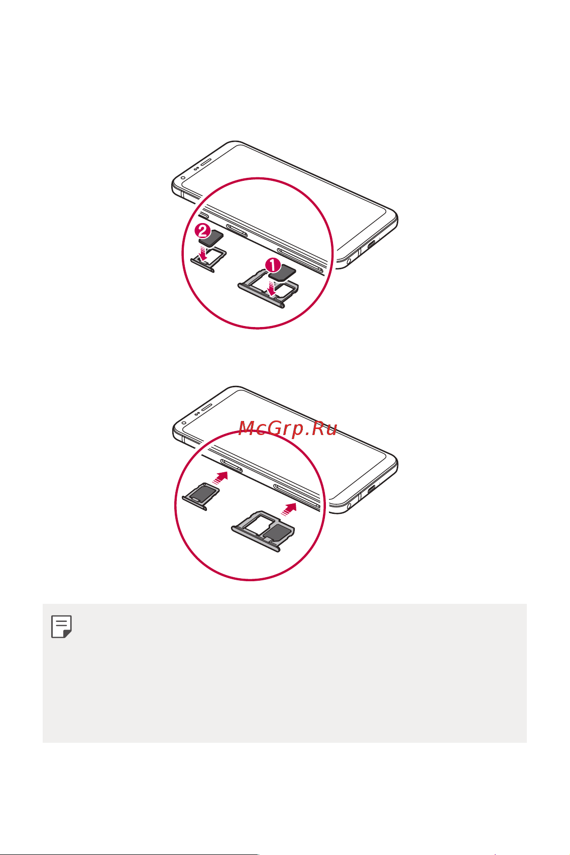LG Q6+ M700AN [581/687] Insert the card tray back into the slot