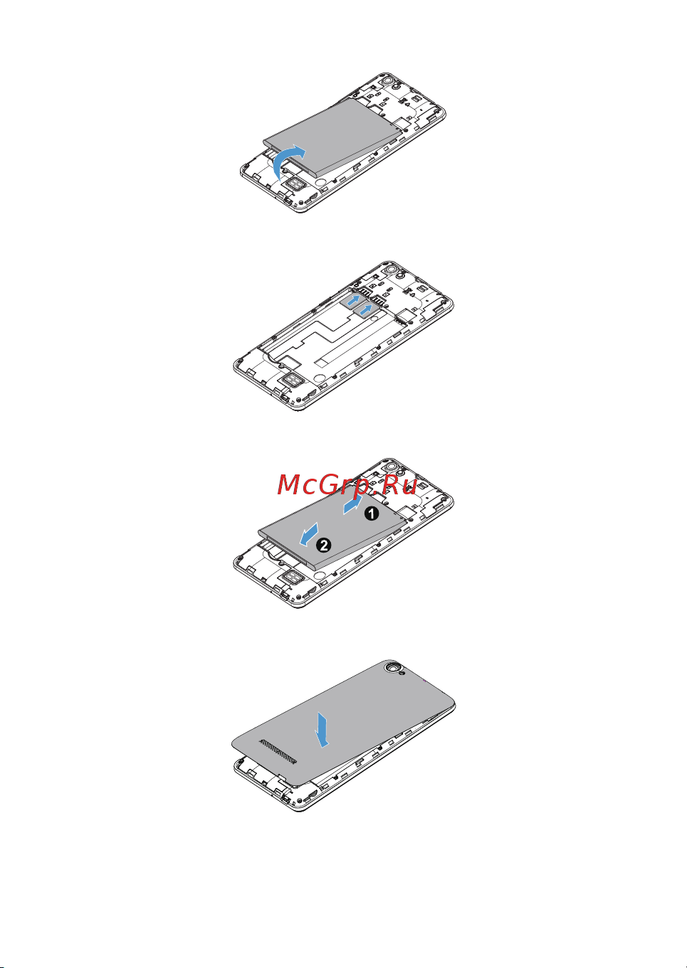 LG S326 [8/33] Вставьте аккумулятор